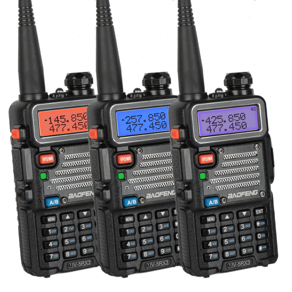 Baofeng UV-5RX3 [5 Packs] | Tri-band 1.25M | Tri-color LCD | 2 Antennas | with Cable | Support CHIRP Programming - Image 10