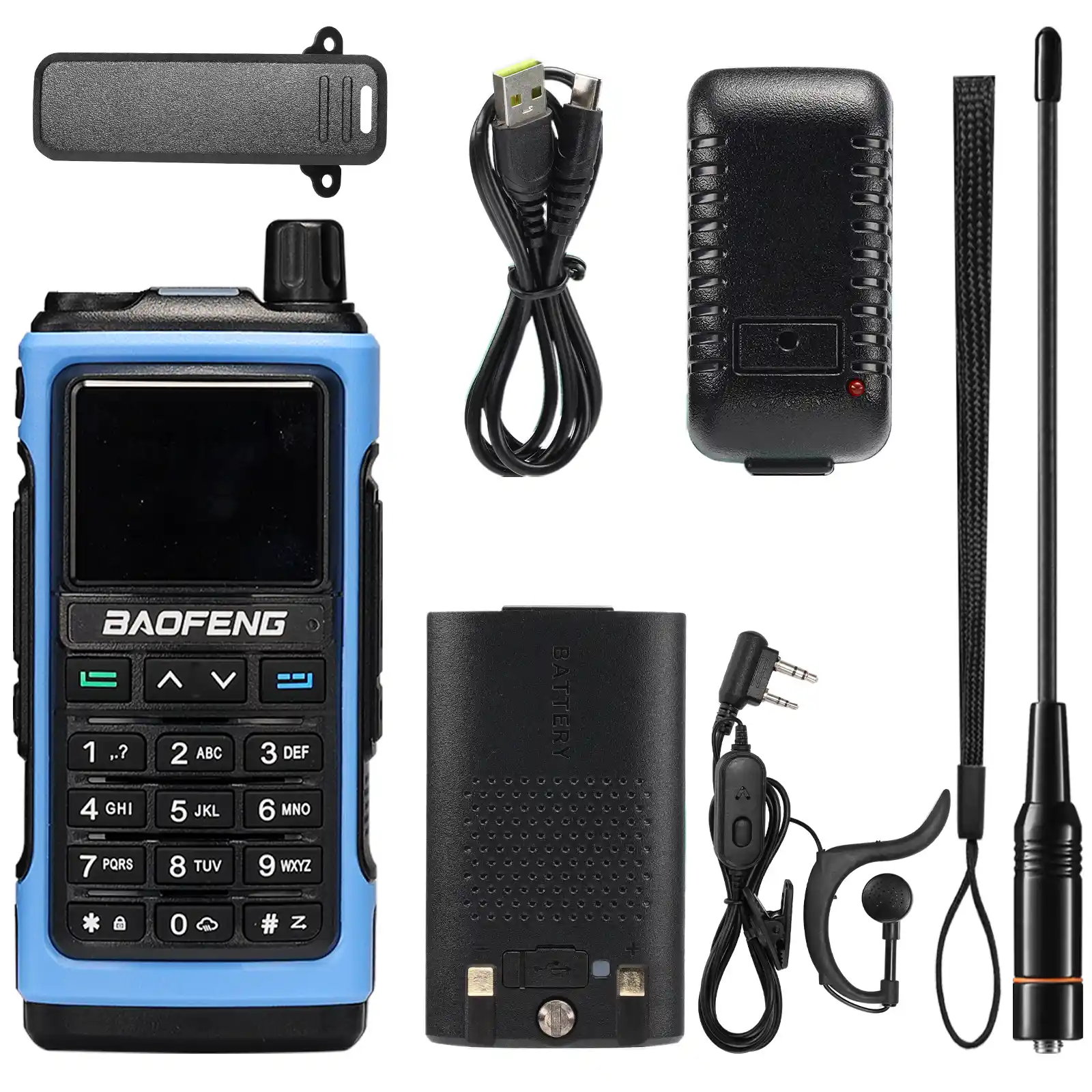 Baofeng UV-7B Handheld Radio | BT APP Programmable | 1.77" Color Display | Aviation & NOAA Receive | 1000 Channels | USB-C Rechargeable | Frequency Copy - Image 11