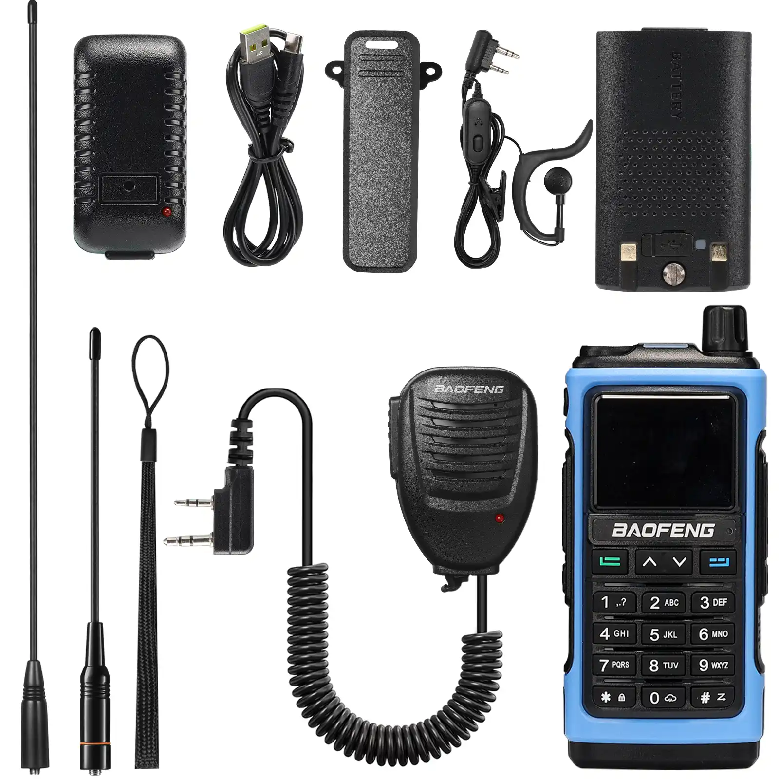 Baofeng UV-7B Handheld Radio | BT APP Programmable | 1.77" Color Display | Aviation & NOAA Receive | 1000 Channels | USB-C Rechargeable | Frequency Copy - Image 12
