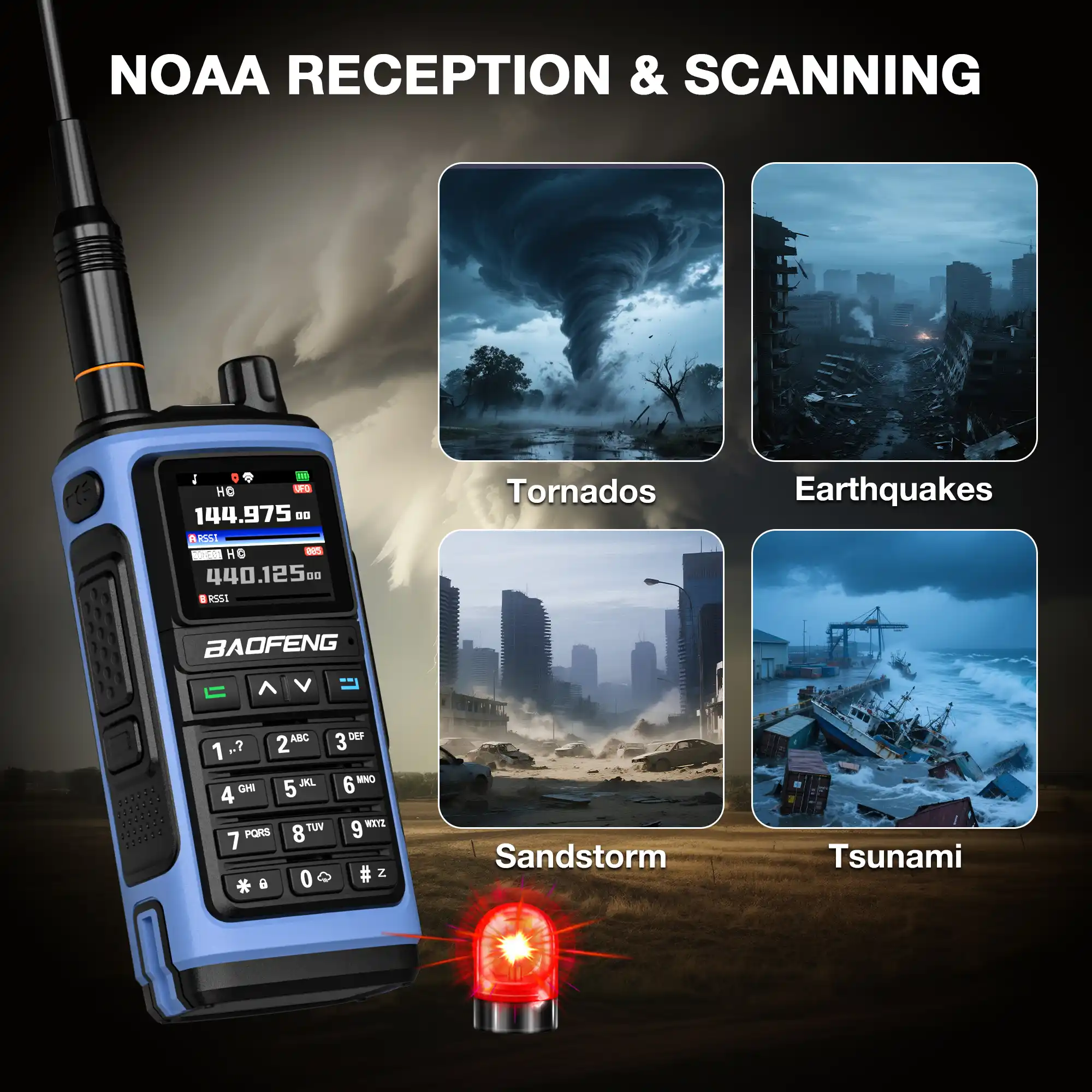 Baofeng UV-7B Handheld Radio | BT APP Programmable | 1.77" Color Display | Aviation & NOAA Receive | 1000 Channels | USB-C Rechargeable | Frequency Copy - Image 3