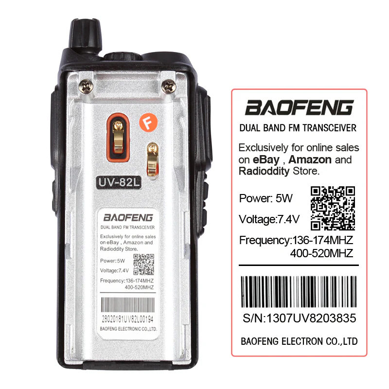 Baofeng UV-82L | Dual Band | Dual PTT | 1W Loud Speaker | Better Antenna - Image 7