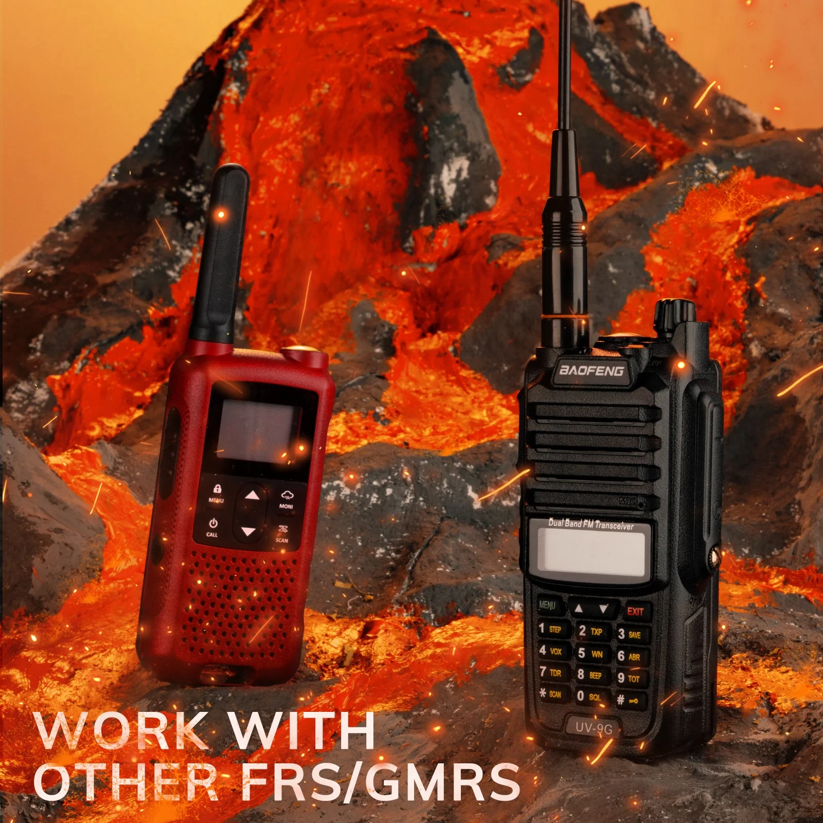 Baofeng UV-9G GMRS Radio [2 Packs] | 5W | IP67 Waterproof | Repeater Capable | V/UHF Scanner | NOAA - Image 9
