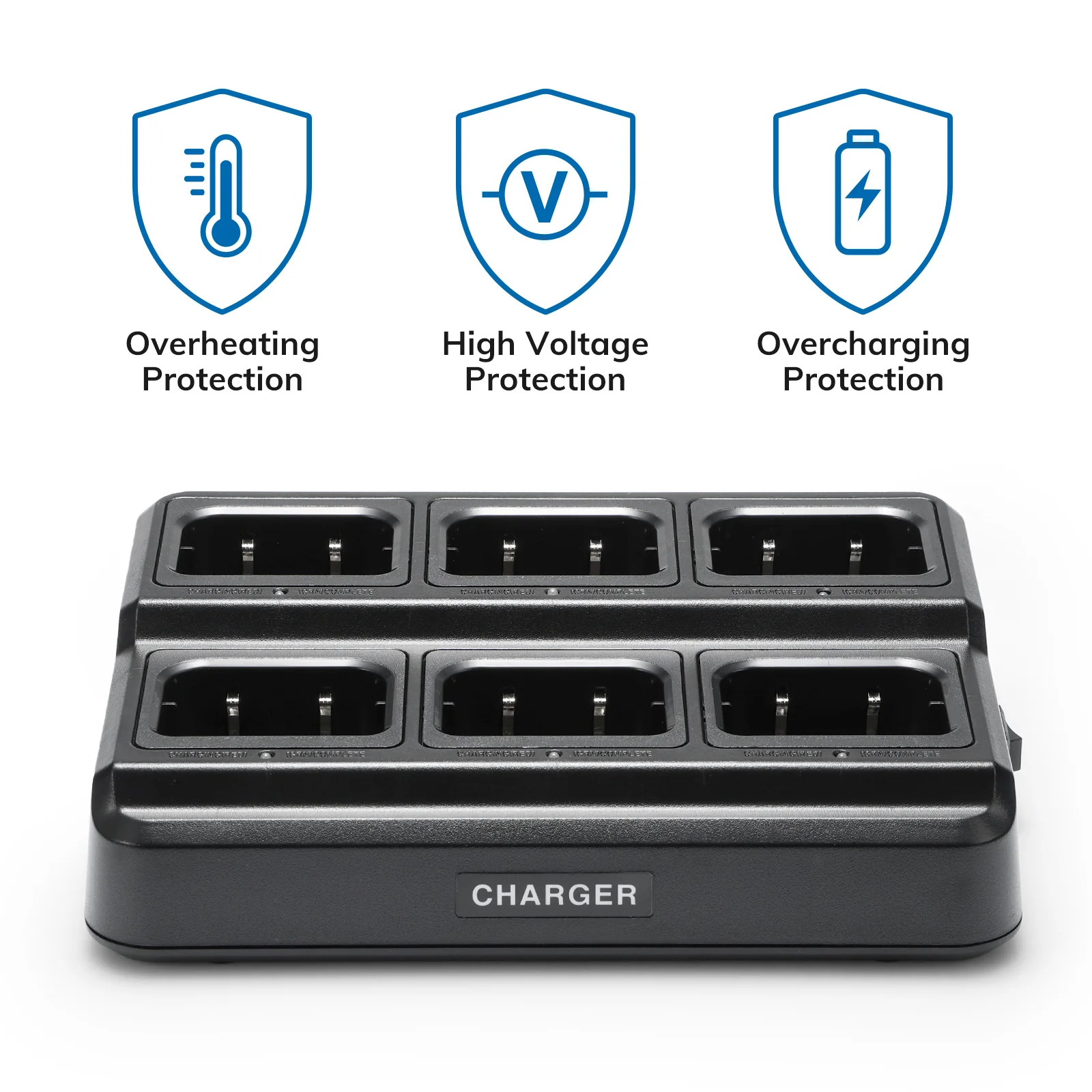 Baofeng UV-9G Six Way Charger | Bulk Charger Station | for UV-9G GT-3WP UV-9R UV-9R Plus - Image 4
