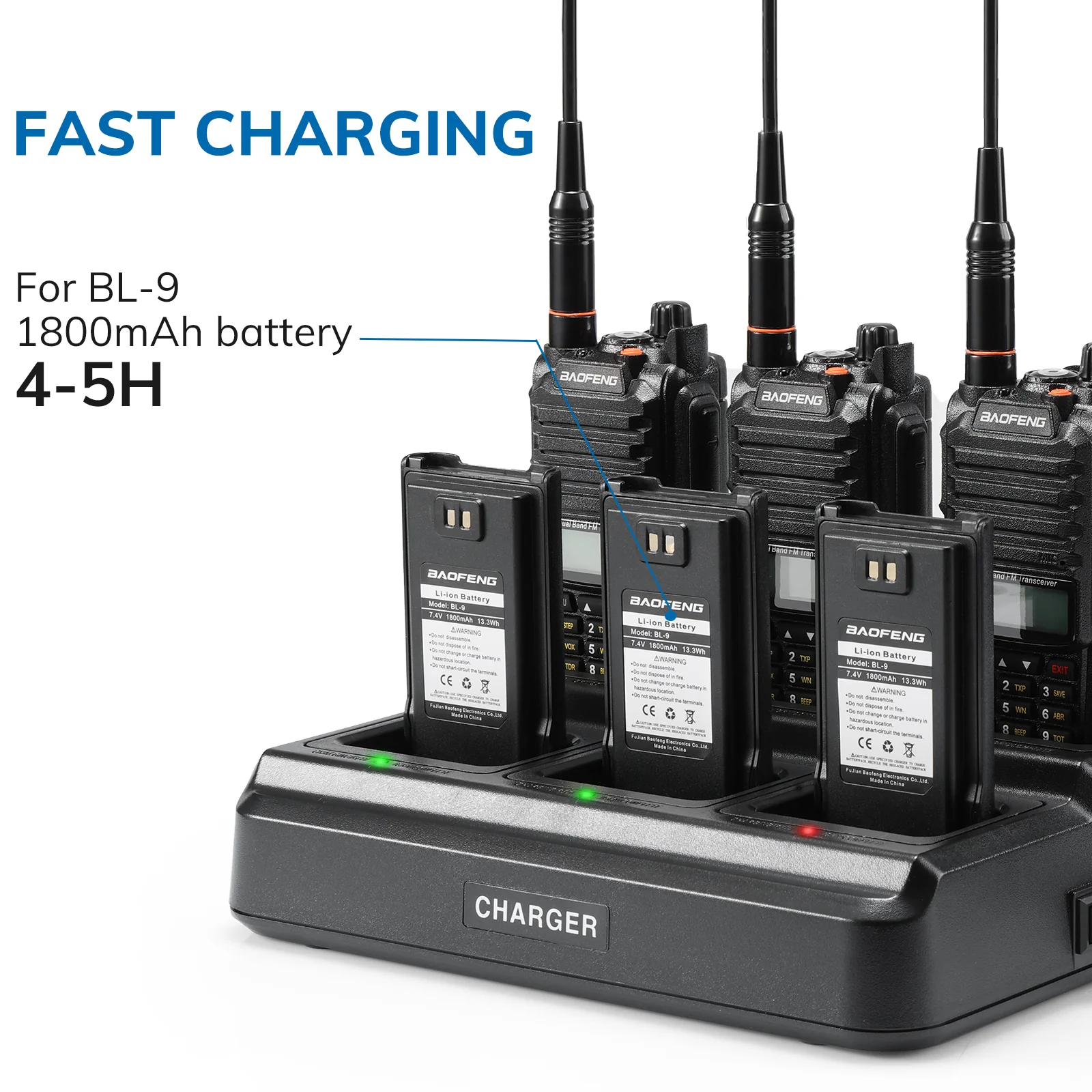Baofeng UV-9G Six Way Charger | Bulk Charger Station | for UV-9G GT-3WP UV-9R UV-9R Plus - Image 5