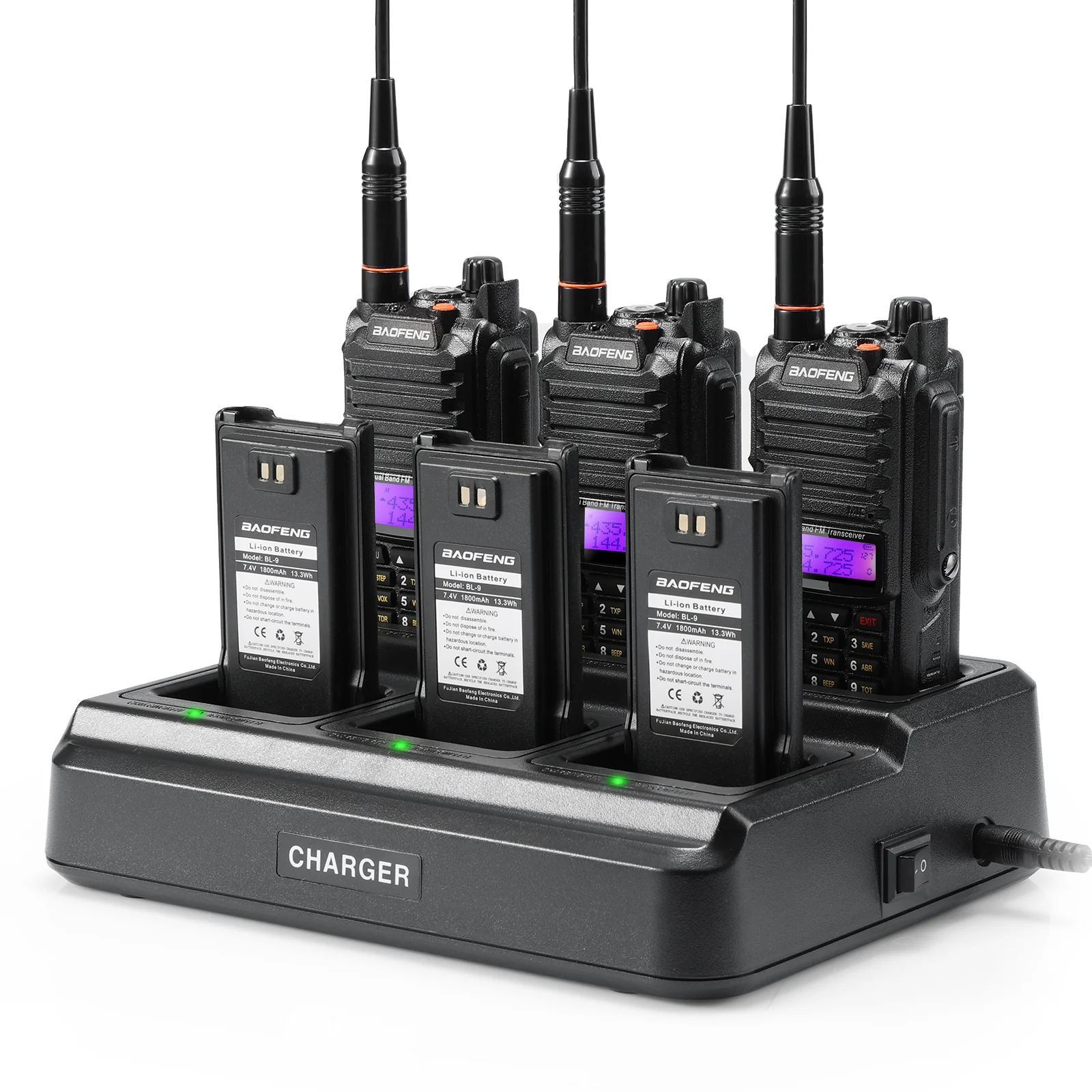 Baofeng UV-9G Six Way Charger | Bulk Charger Station | for UV-9G GT-3WP UV-9R UV-9R Plus - Image 8