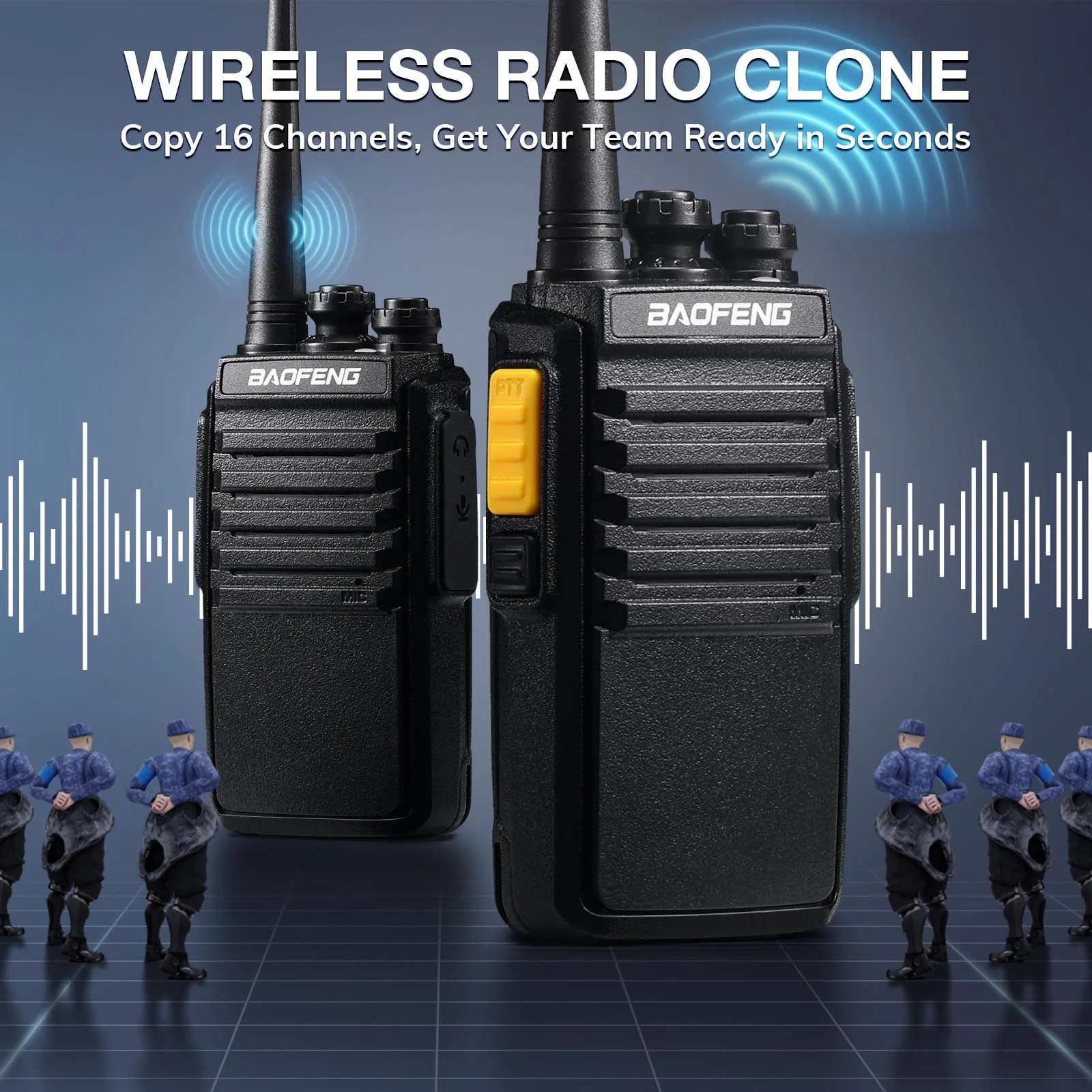 Baofeng V1D Two Way Radio | UHF | Noise Reduction | Frequency Copy |  Privacy Encryption | VOX | 4 Pack - Image 5