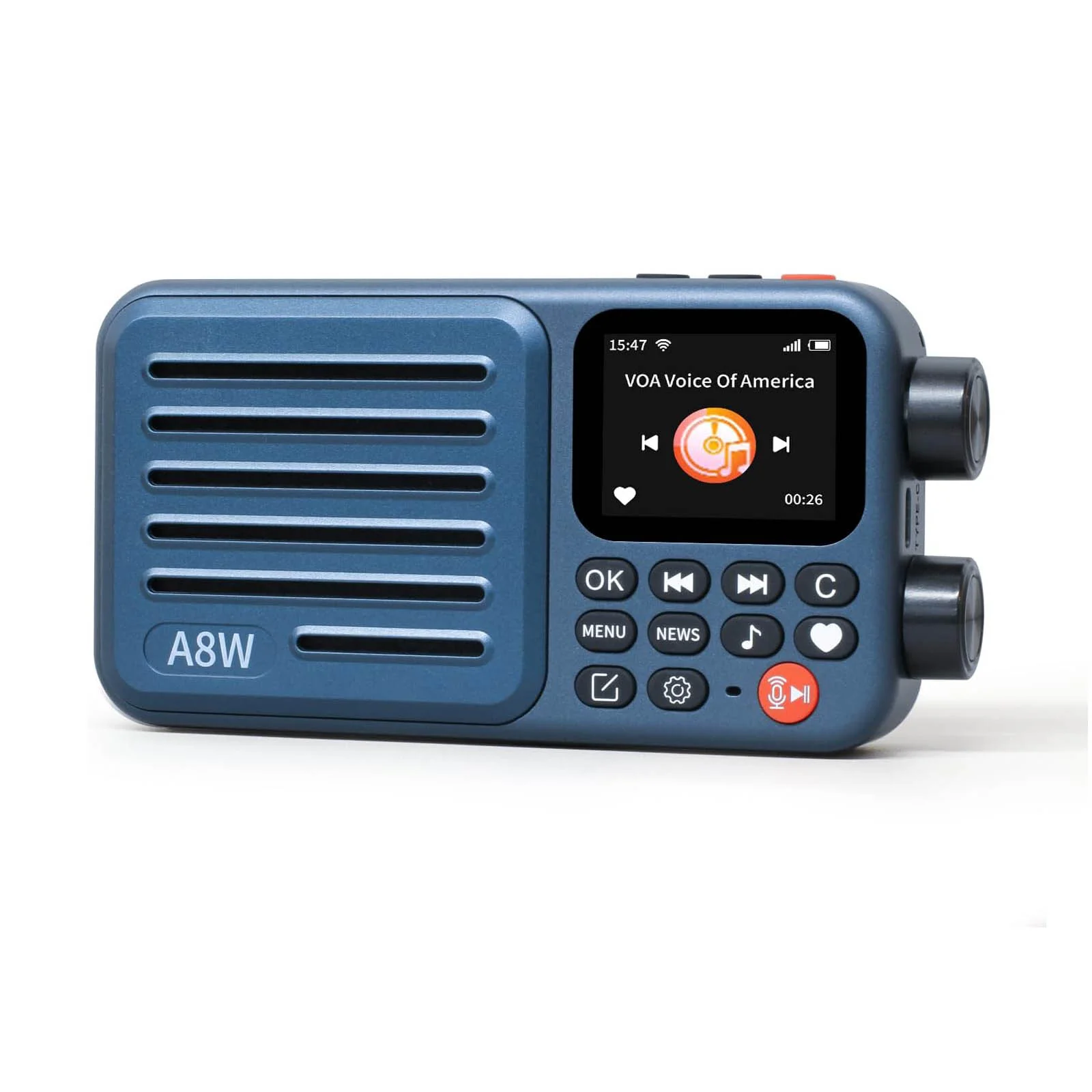 Choyong A8W Internet Radio | Portable Smart WIFI/4G Radio | FM Receiver | 4K+ Pre-stored Stations | 2000mAh Rechargeable Battery | Alarm Clock
