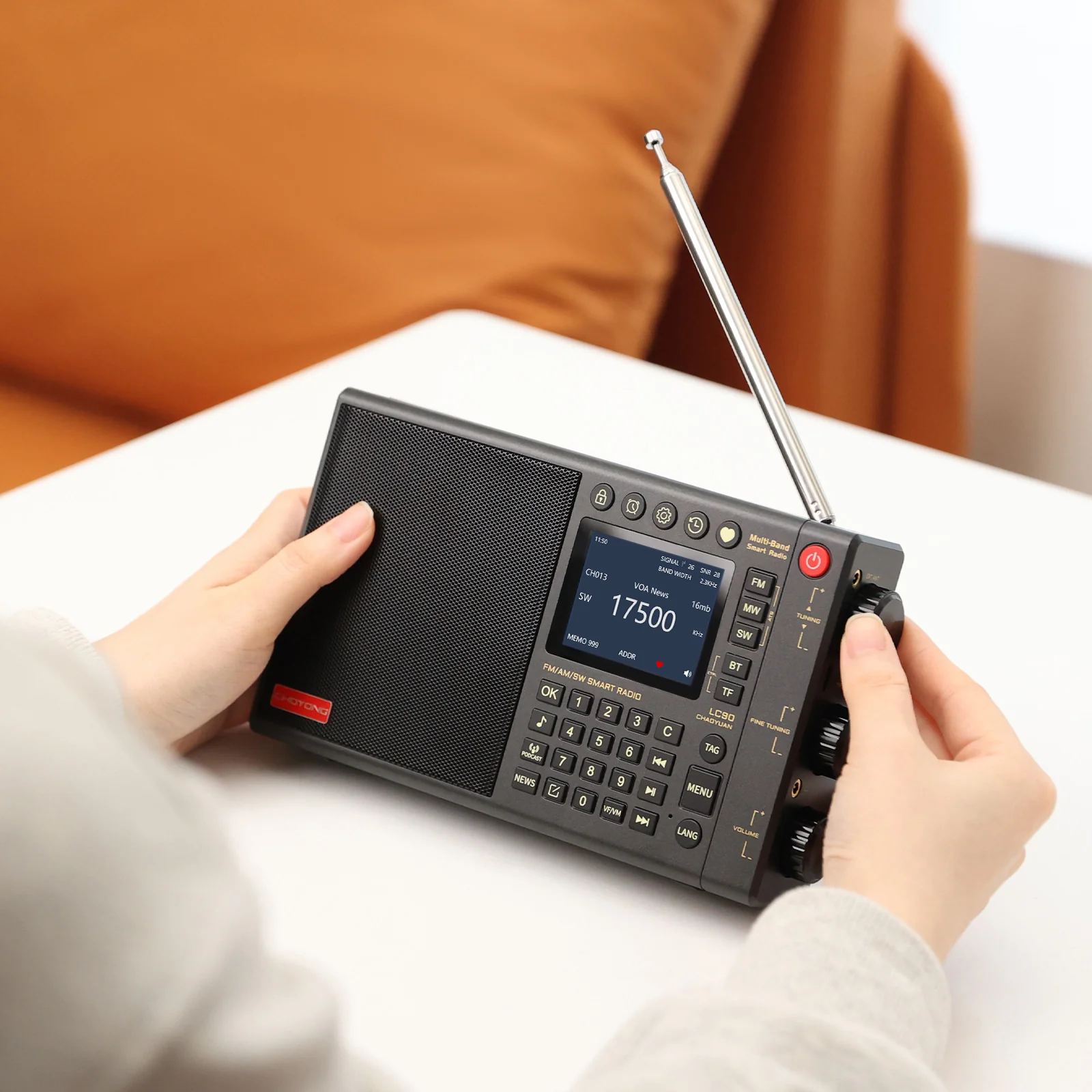 Choyong LC90 Internet Radio | Wi-Fi/4G/E-SIM | FM/LW/MW/SW/SSB | Bluetooth 5.2 | 5000mAh | 15W Stereo Speakers - Image 5