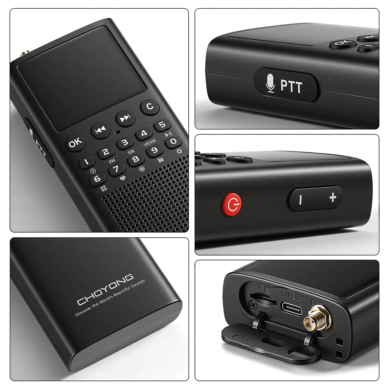 CHOYONG WT2 Network Radio | 2W UHF HT | WiFi/4G POC Group Talk | FM/AM/SW Receiver | 2500mAh Fast Charging | Voice Search - Image 6