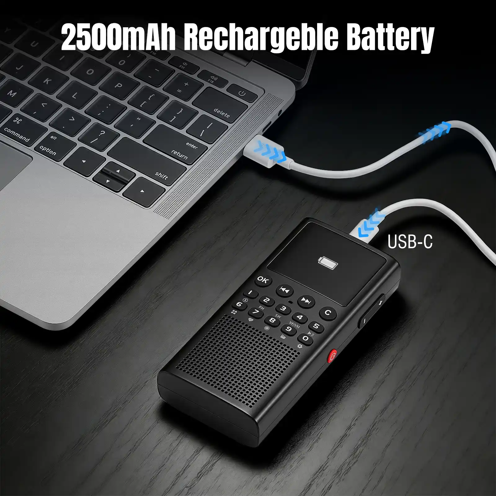 CHOYONG WT2 Network Radio | 2W UHF HT | WiFi/4G POC Group Talk | FM/AM/SW Receiver | 2500mAh Fast Charging | Voice Search - Image 7