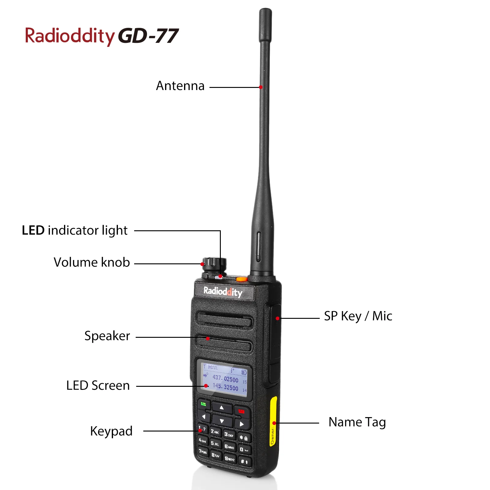 GD-77 DMR Dual Band Dual Time Slot Two Way Radio + Cable [4 Pack] [DISCONTINUED] - Image 2