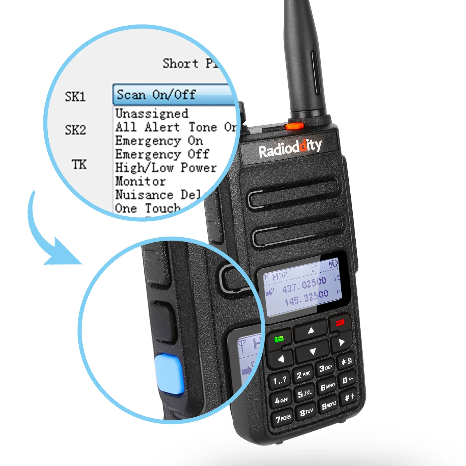 GD-77 DMR Dual Band Dual Time Slot Two Way Radio + Cable [4 Pack] [DISCONTINUED] - Image 3