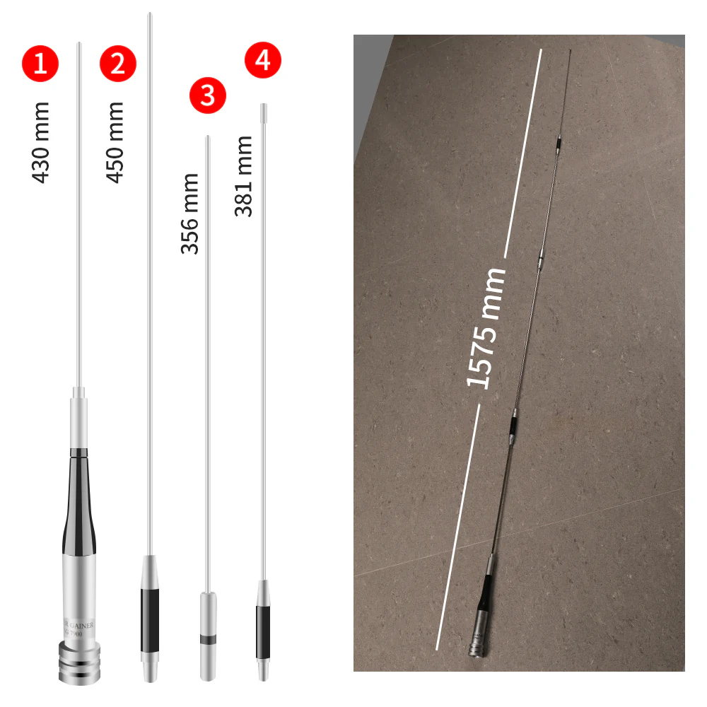 Dual Band Mobile Car Radio Antenna Harvest 5.0db/7.6db 150W [DISCONTINUED] - Image 4