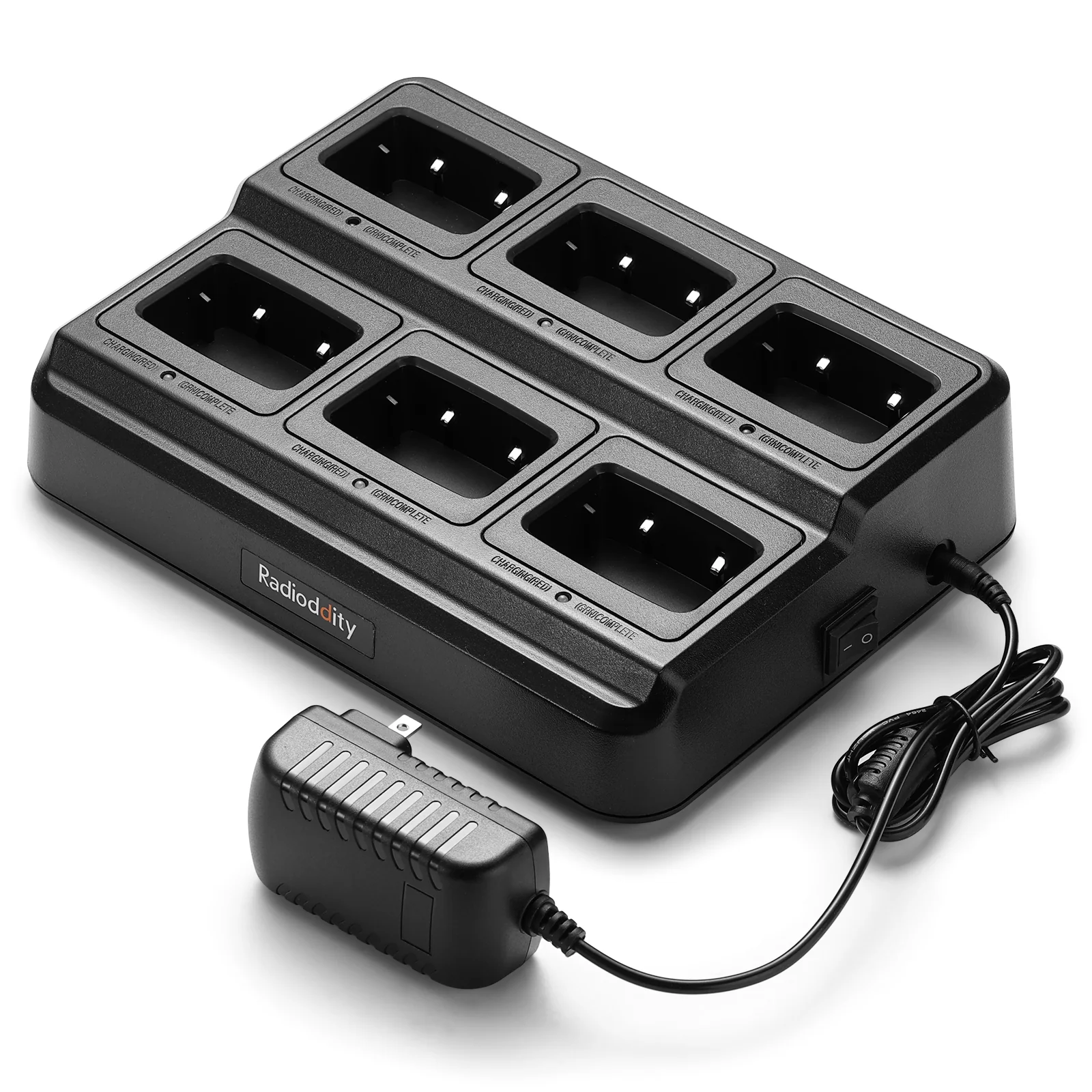 Radioddity GA-2S UHF Radio | VOX | Squelch | with 6-Way Charger Station [6 Pack+Cable] - Image 9