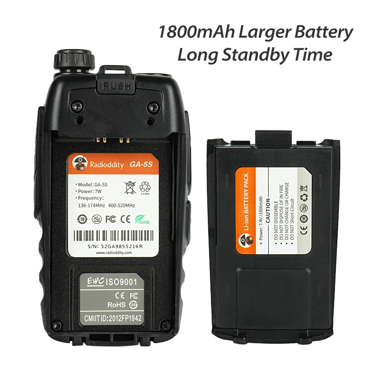 Radioddity GA-5S Two way Radio | Dual Band | 7W/5W/1W | FM Radio | VFO [DISCONTINUED]] - Image 4