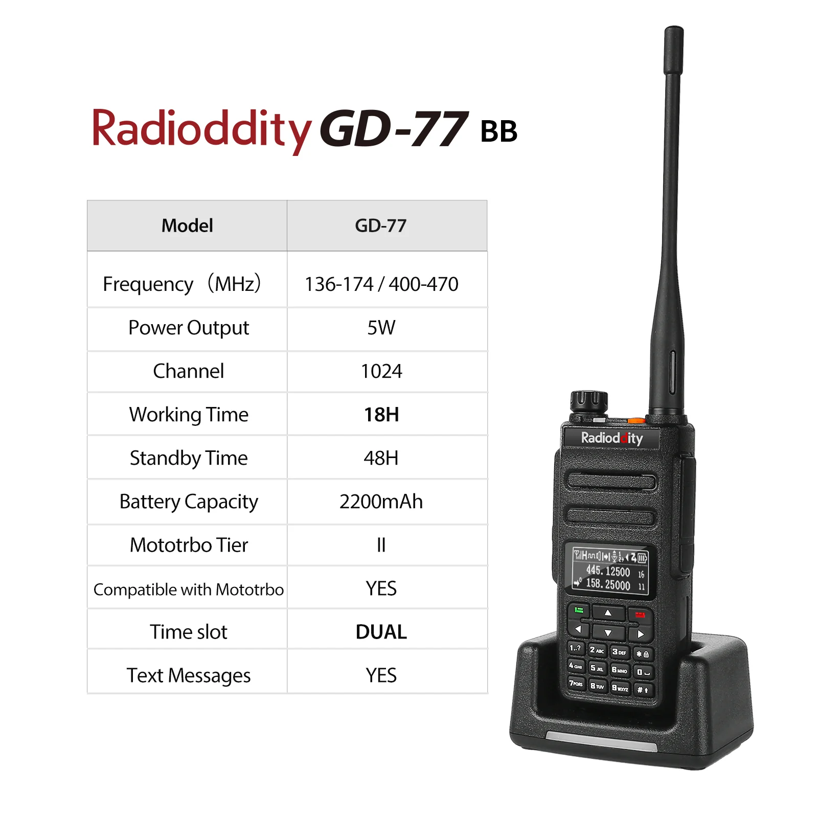 GD-77 Dual Band DMR (Inverted Display) [DISCONTINUED] - Image 8