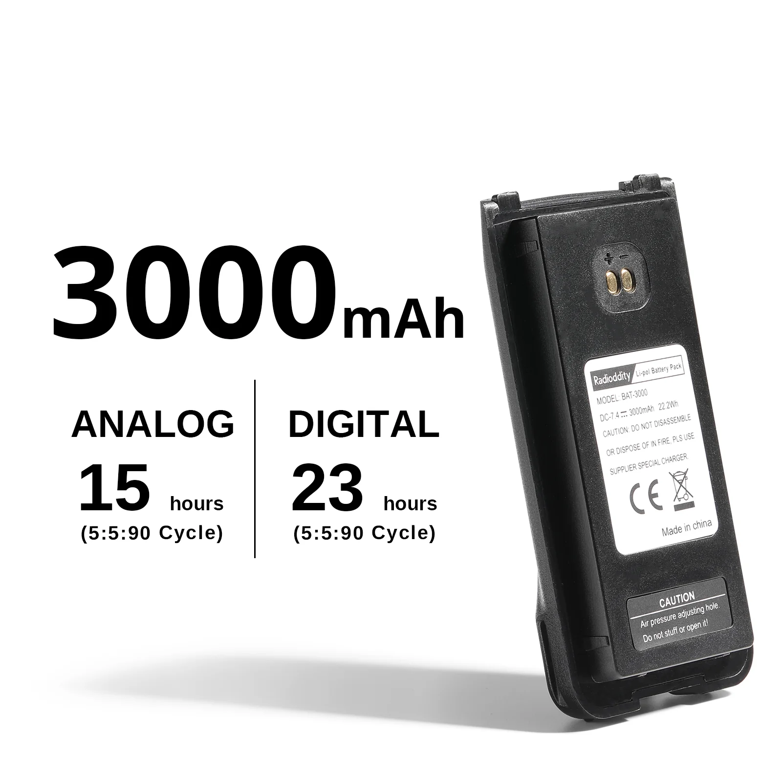 3000mAh Battery for Radioddity GD-88 - Image 3