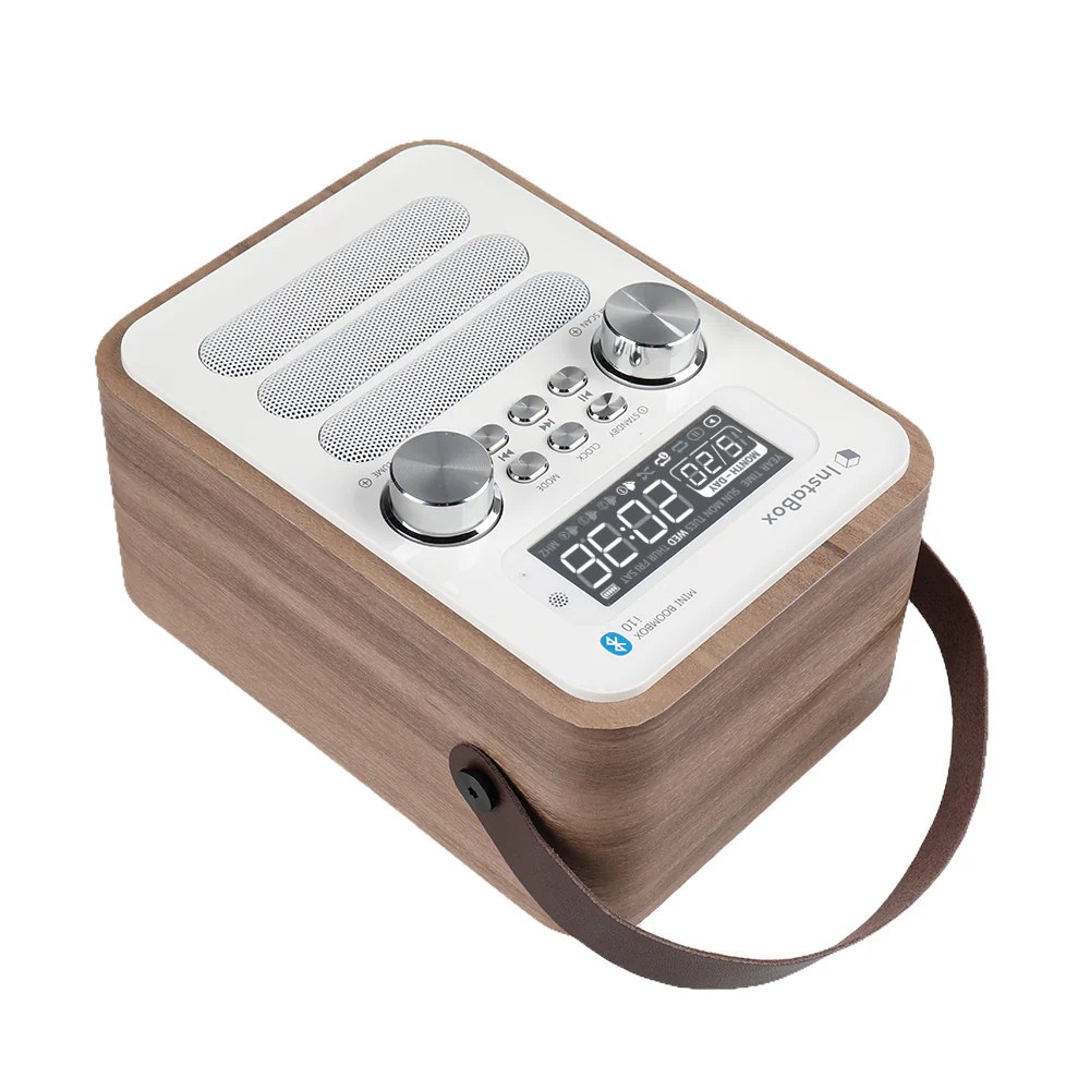InstaBox i10 Wooden FM Clock Radio & Bluetooth Speaker [DISCONTINUED] - Image 4