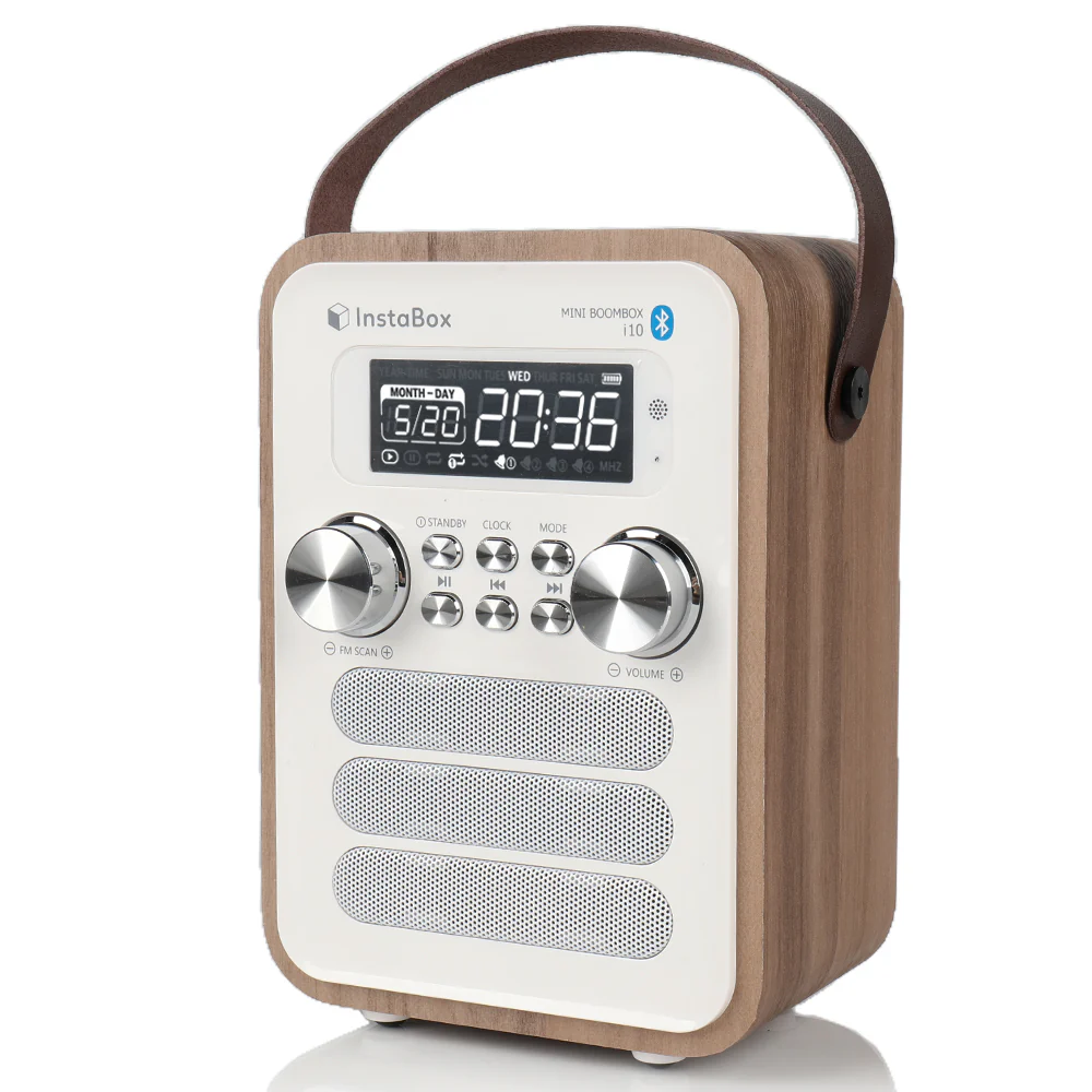 InstaBox i10 Wooden FM Clock Radio & Bluetooth Speaker [DISCONTINUED] - Image 8