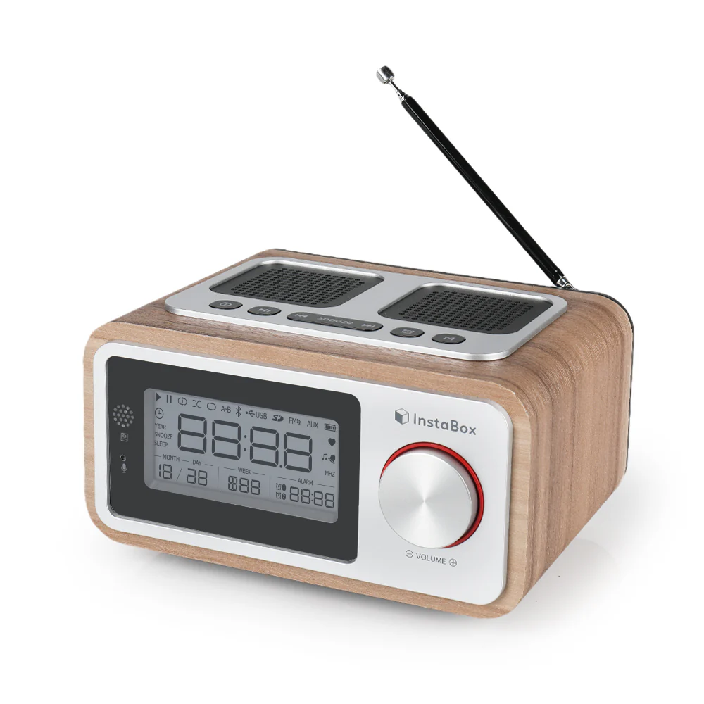 Instabox i30 Wooden Clock Radio & Bluetooth Speaker [DISCONTINUED] - Image 2