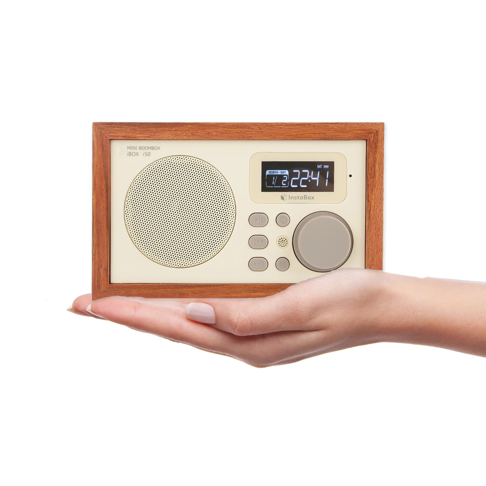 InstaBox i50 Wooden FM Clock Radio & Bluetooth Speaker [DISCONTINUED] - Image 8