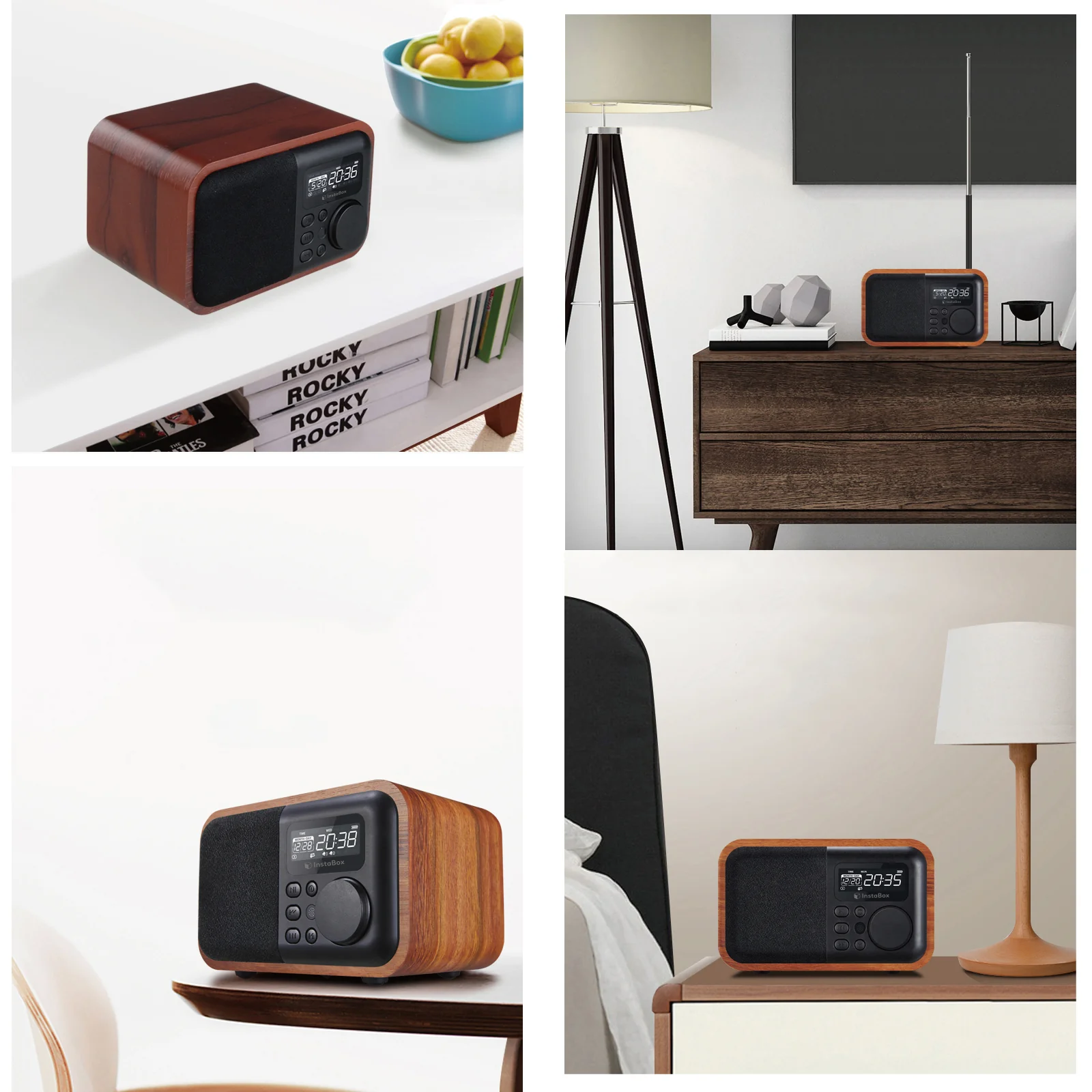 InstaBox i90 Wooden FM Clock Radio & Bluetooth Speaker [DISCONTINUED] - Image 10