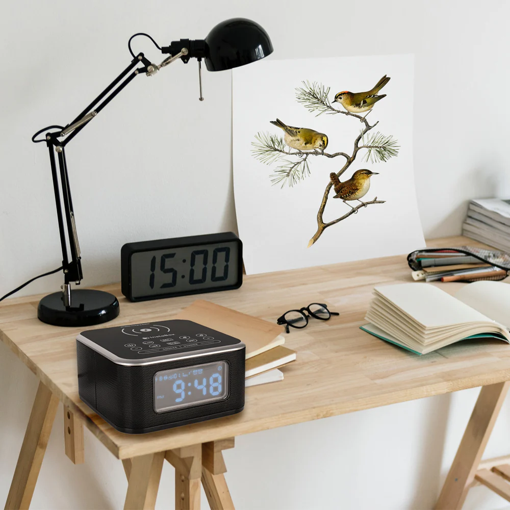 InstaBox W33 Wireless Charging Alarm Clock Radio Dual Speaker [DISCONTINUED] - Image 13