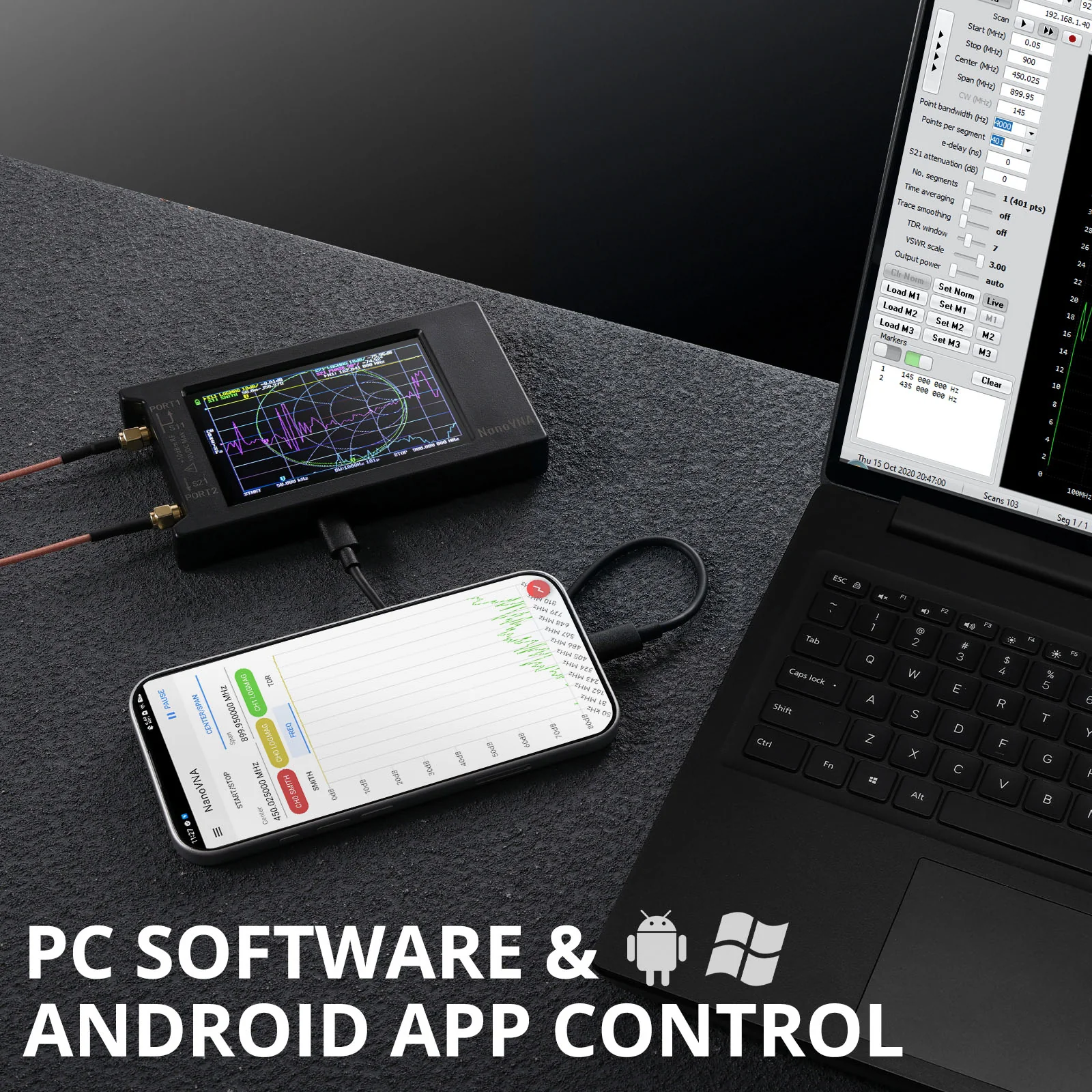 NanoVNA-H4 Vector Network Analyzer | 10kHz-1.5GHz | 4.0” Touch Screen | MicroSD Port | 1950mAh Battery | PC & Android Software Support - Image 4
