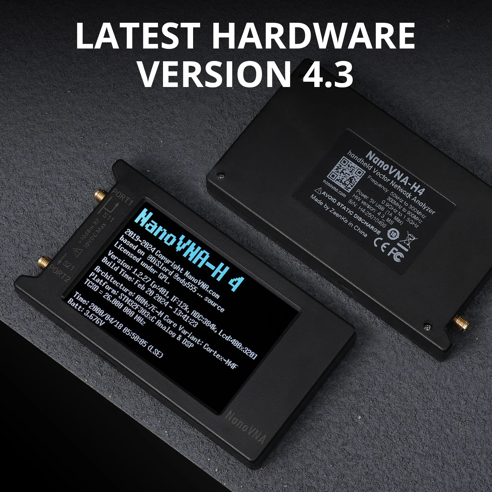 NanoVNA-H4 Vector Network Analyzer | 10kHz-1.5GHz | 4.0” Touch Screen | MicroSD Port | 1950mAh Battery | PC & Android Software Support - Image 6