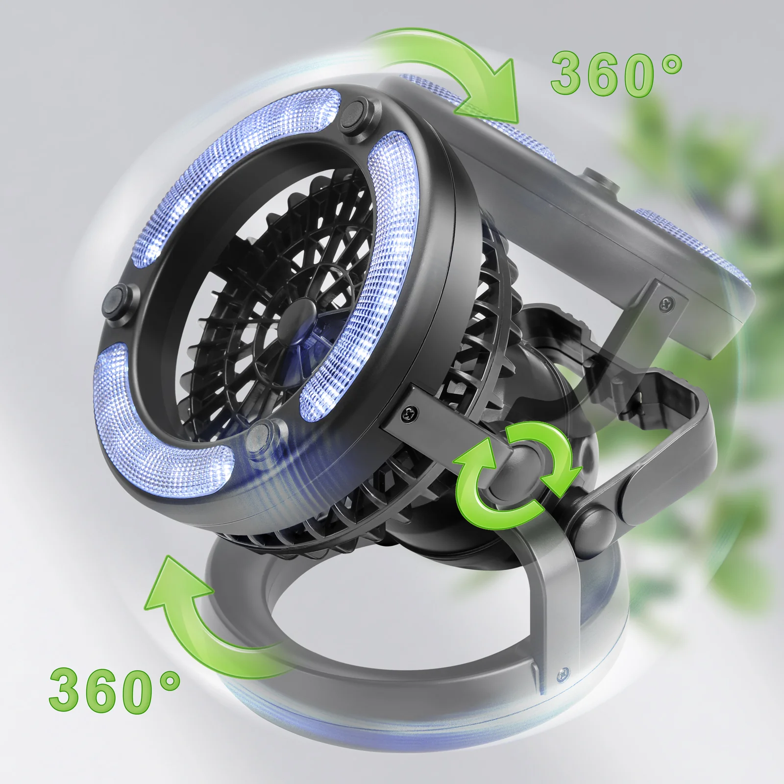 Raddy CF2 Portable Camping Fan with LED Lantern Battery Powered Tent Light [DISCONTINUED] - Image 3