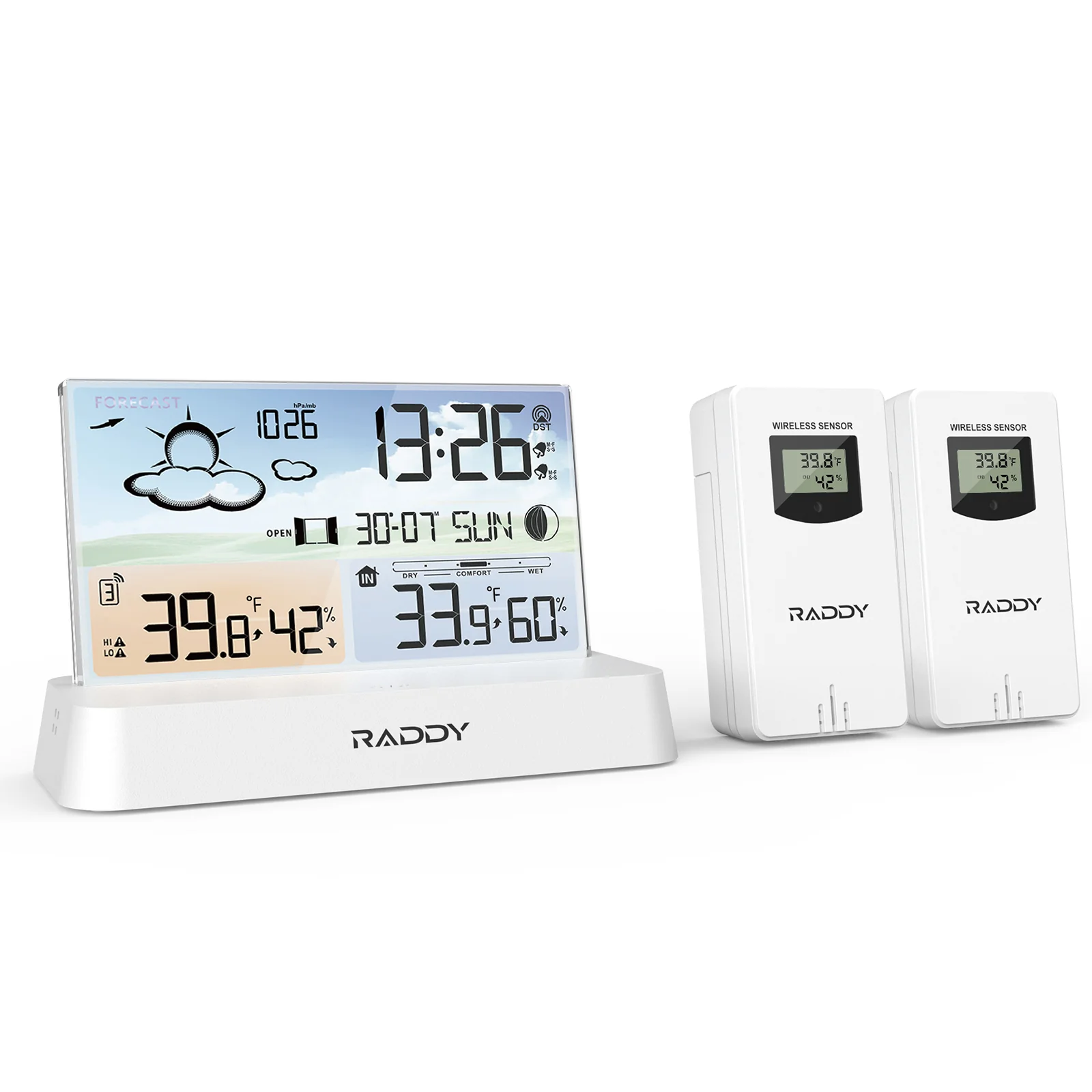 Raddy DT6 Weather Station | Temperature Humidity | Dual Alarm Clock | Adjustable Backlight - Image 9