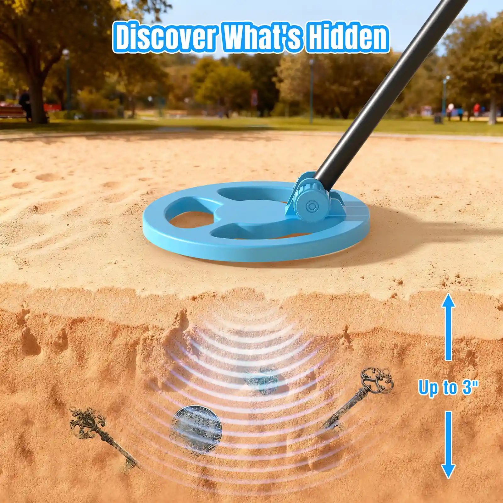 Raddy MD65K Kid Metal Detector | IPX7 Waterproof | 6.5" Coil | Fun LCD Display | Adjustable & Lightweight | Perfect Gift for Boys & Girls - Image 5
