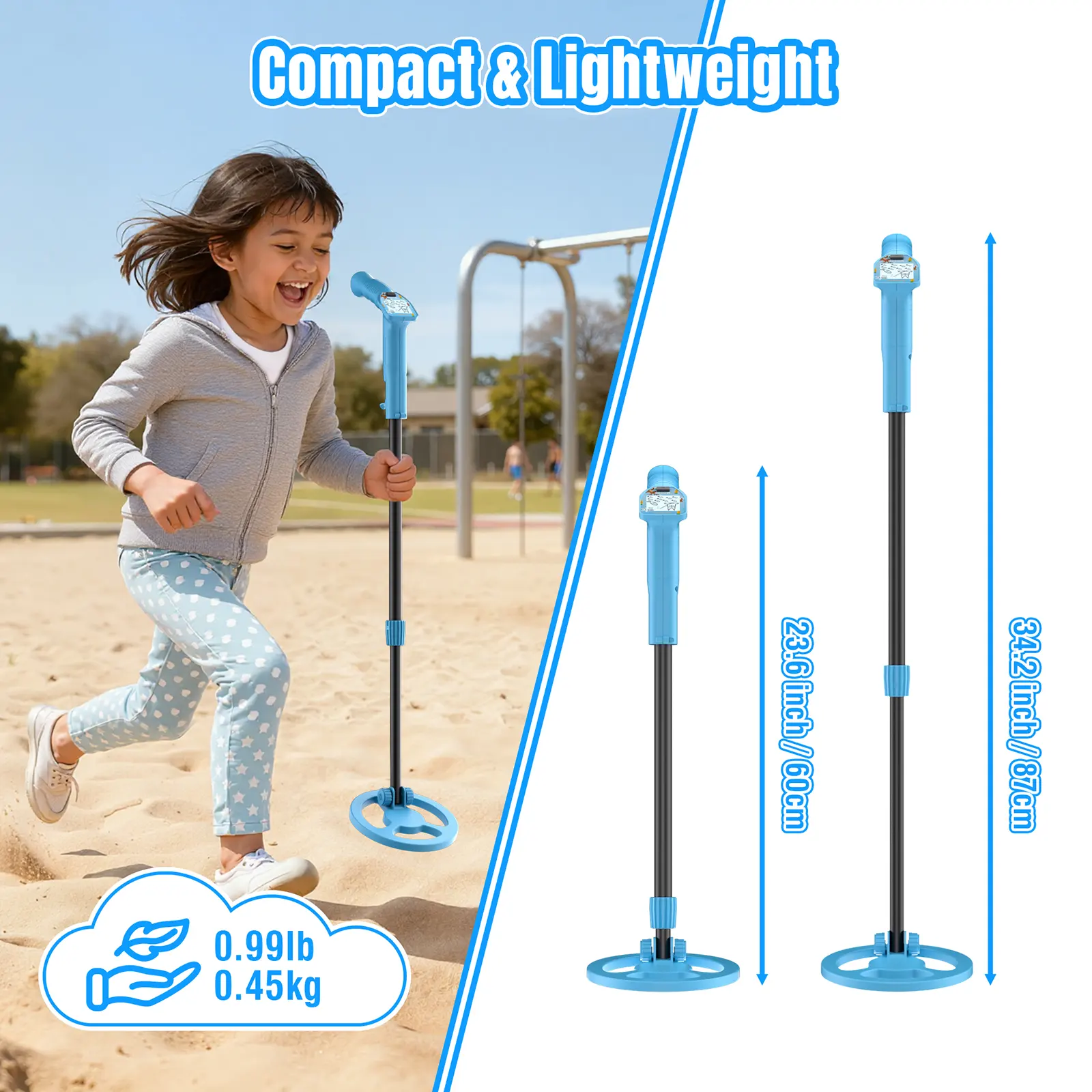 Raddy MD65K Kid Metal Detector | IPX7 Waterproof | 6.5" Coil | Fun LCD Display | Adjustable & Lightweight | Perfect Gift for Boys & Girls - Image 6