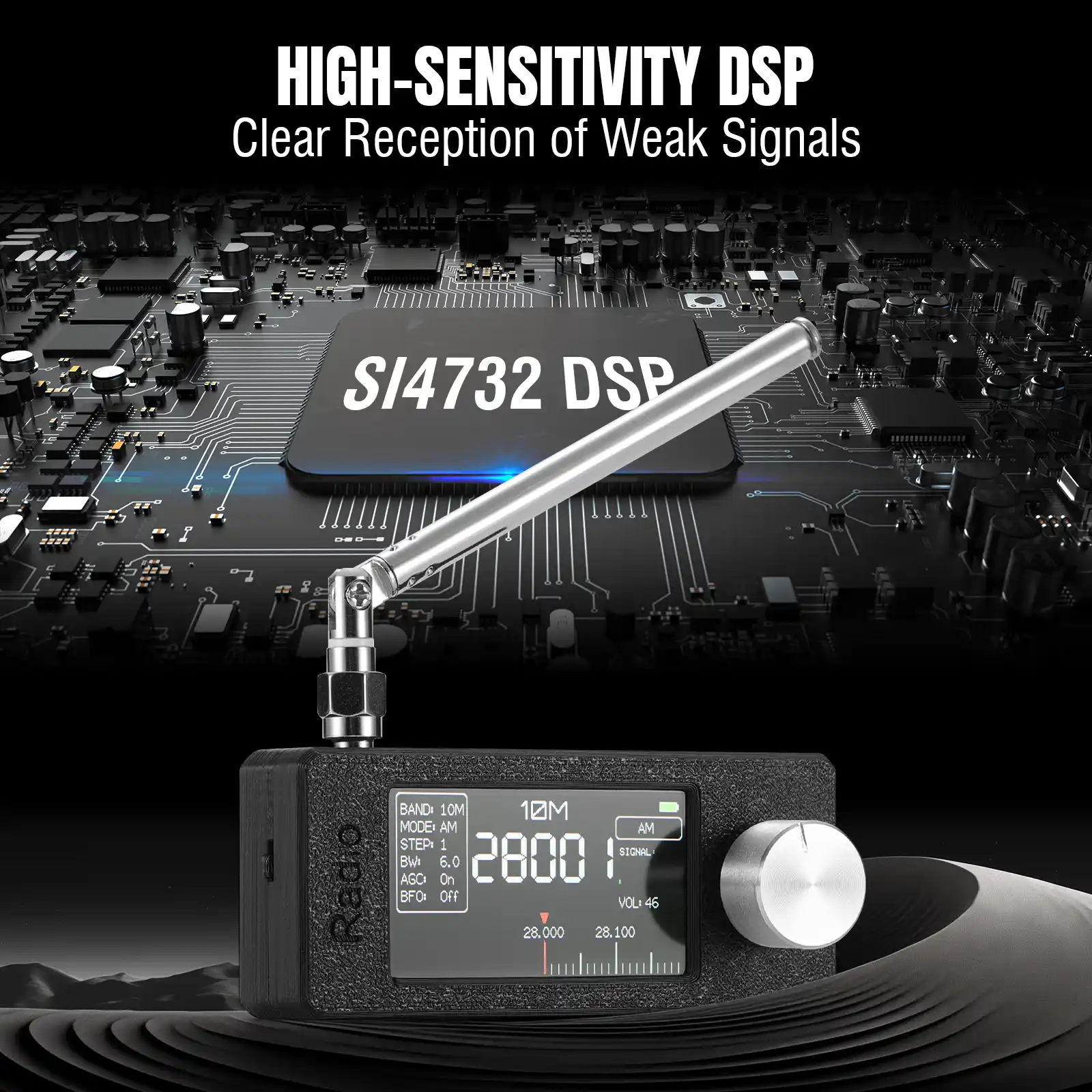Raddy Mini Radio All-Band DSP Radio | Si4732 Chip | FM/SW/MW/VHF/CB Receiver | LSB/USB Modes | Headphone Amplifier | 1.9" Color Screen | Pocket Size | Firmware Upgrade - Image 6