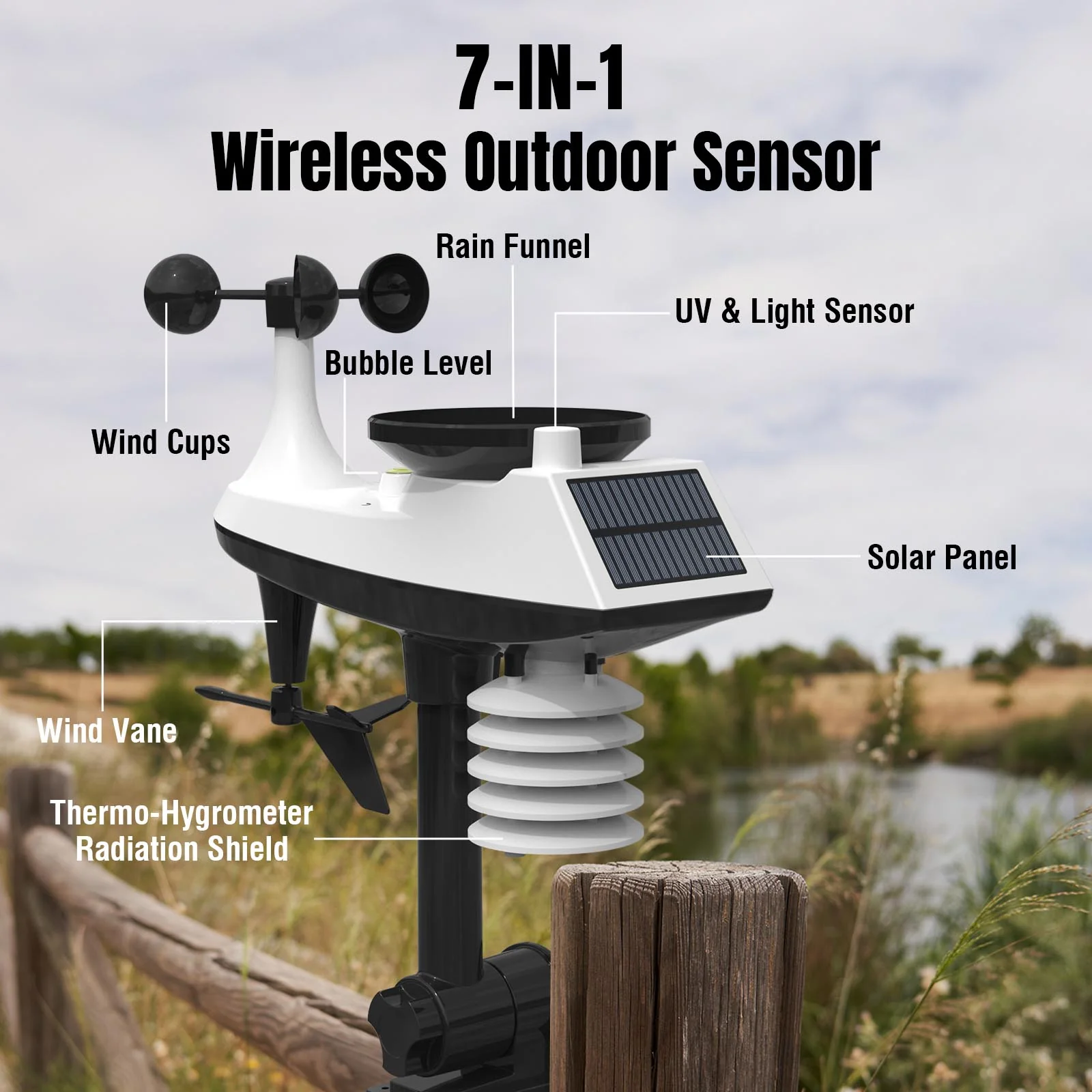 Raddy MN6 Wi-Fi Weather Station | 15-in-1 Wireless Weather Station| Weather Forecast | Adjustable Backlight - Image 7