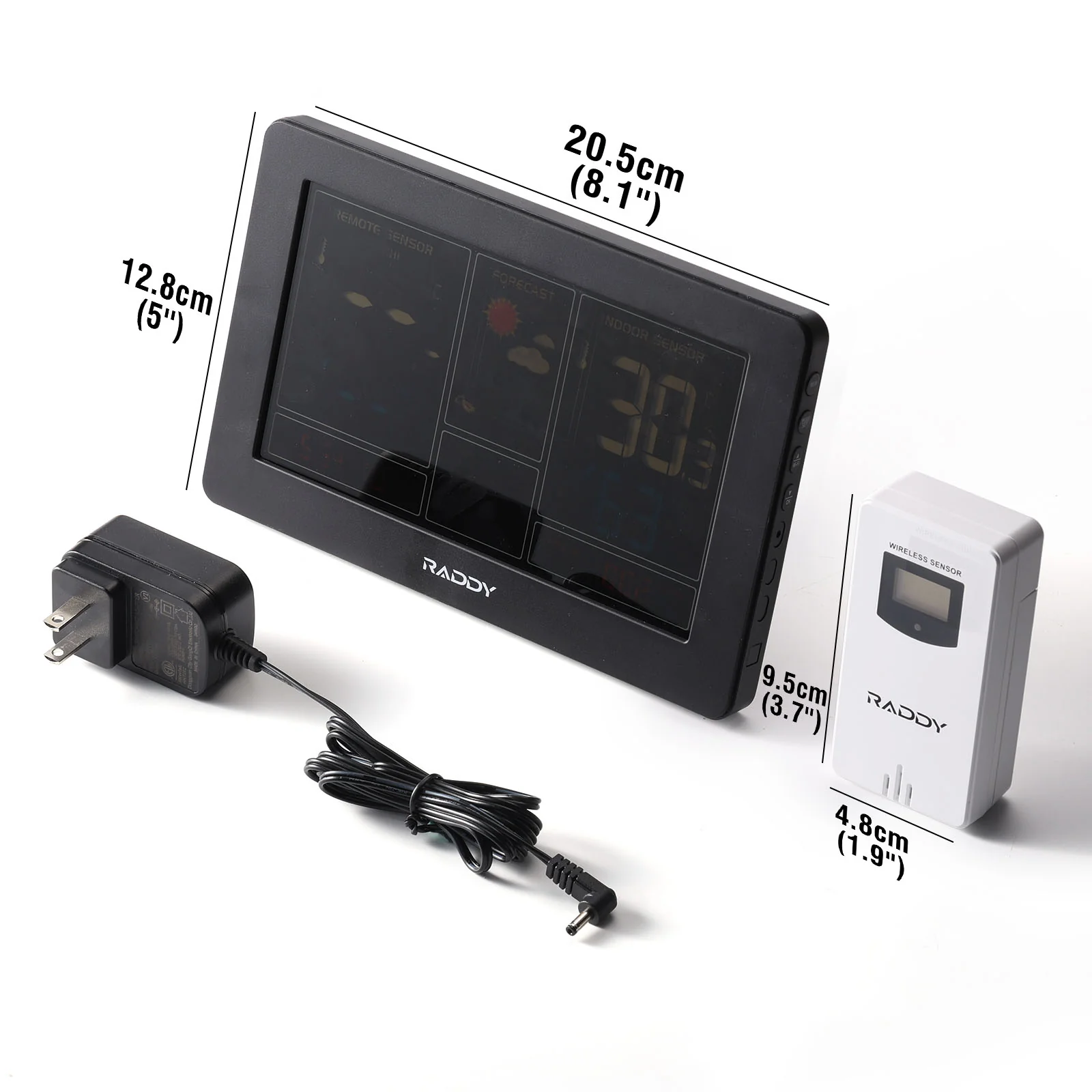 Raddy N75 Wi-Fi Weather Station | APP Control | 7.5" LCD Screen | Network Time | Weather Forecast | Frost Alert | Adjustable Brightness - Image 11