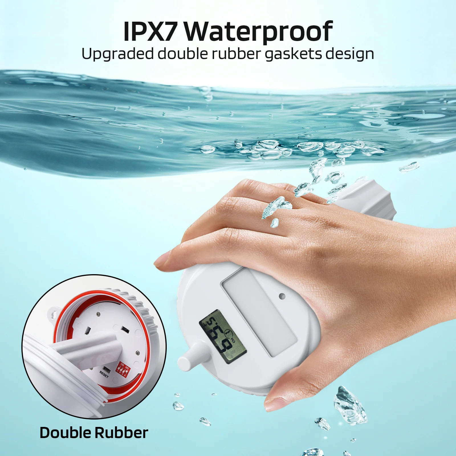 Raddy PT-1 Wireless Water Thermometer | Digital Screen | IPX7 Waterproof | for Pools Hot Tubs Pond Bath - Image 2