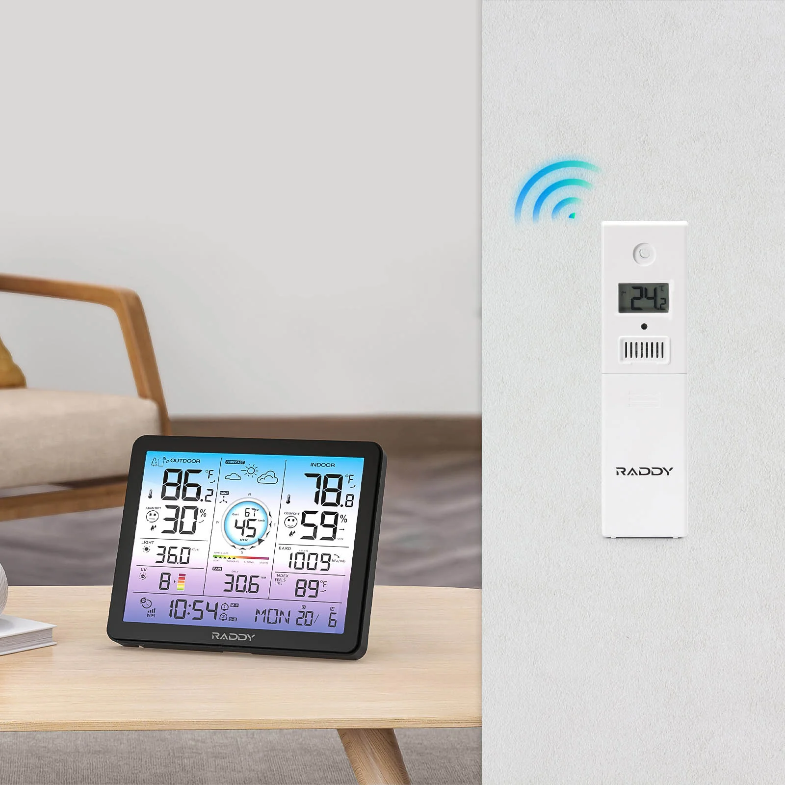 Raddy R6 Remote Sensor |For VP7 Wi-Fi/WF-120C/WF-120P Weather Station - Image 3