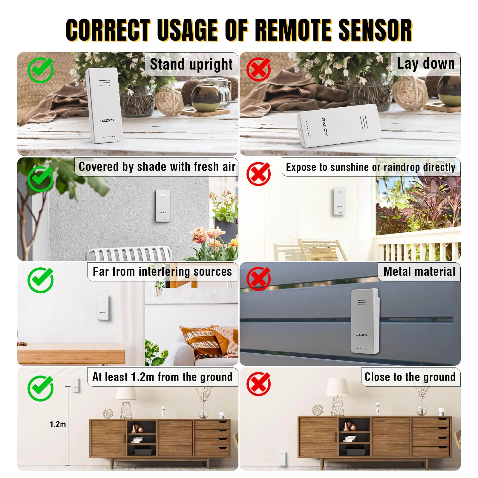 Raddy R8 Wireless Remote Sensor |For WF-50 Weather Station - Image 6