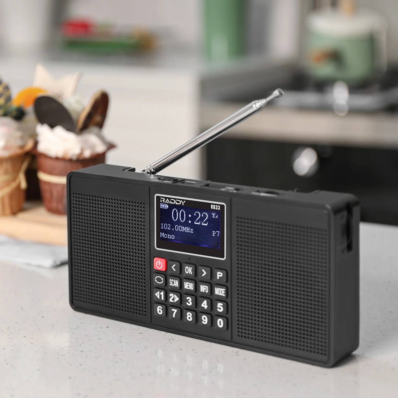 Raddy RD33 Tragbares FM DAB Radio | Digitales Wiederaufladbares | MP3 Musik-Wiedergabe | Unterstützung von Bluetooth [DISCONTINUED] - Image 5