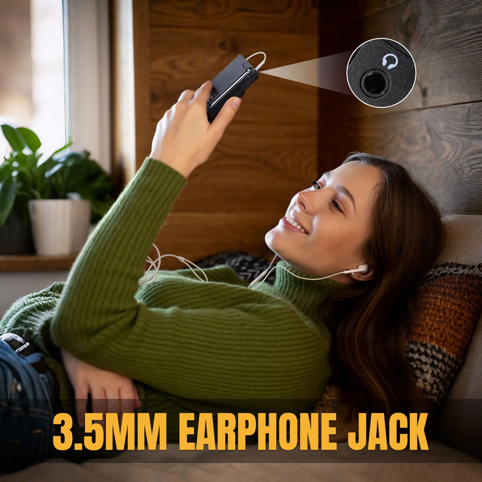 Raddy RD939 Portable DAB/DAB+ FM Radio | BT 5.3 | 5W Speaker | 2'' Large Screen | USB-C | 1200mAh battery |  Alarm Clock | TF/USB Playback | Headphone Jack - Image 8