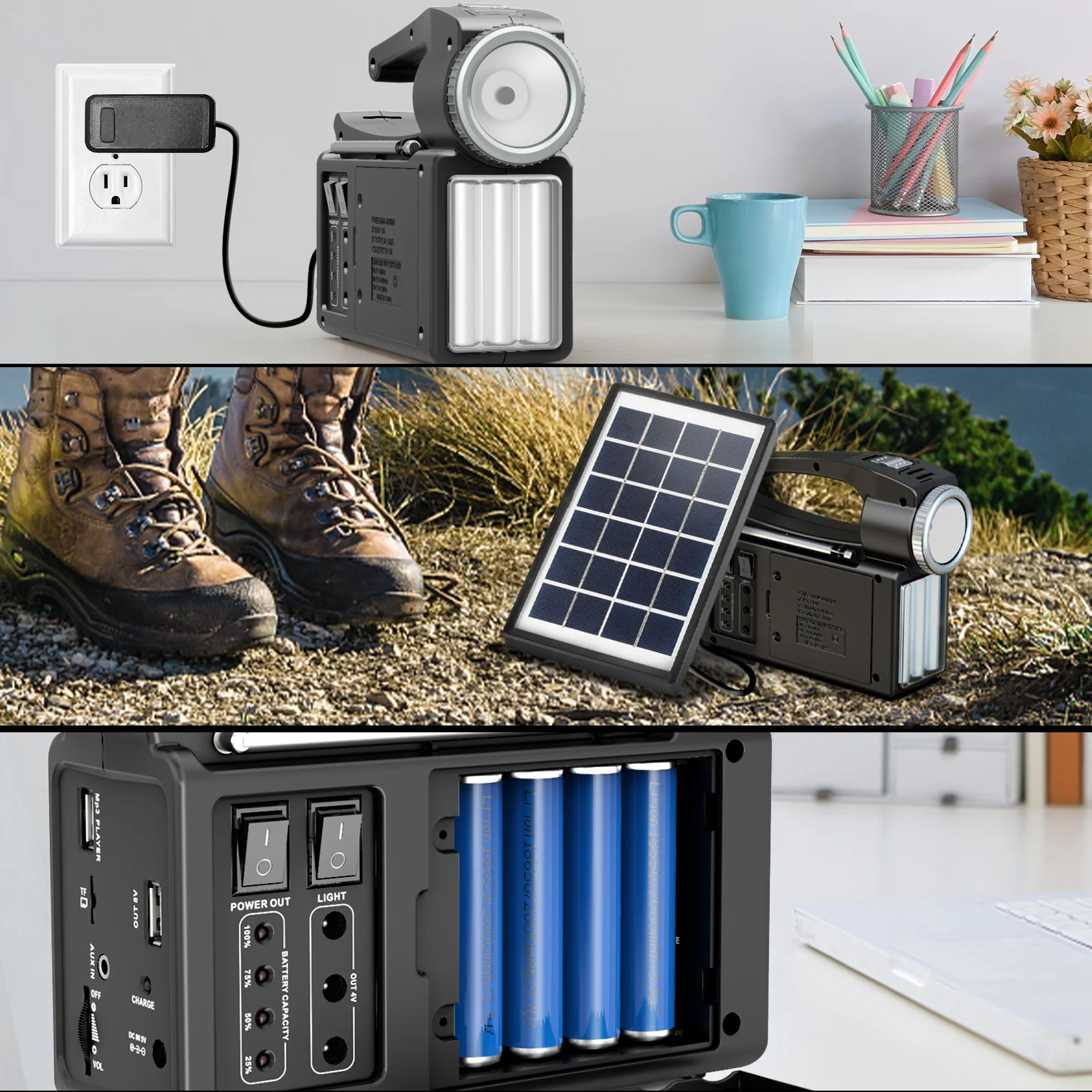 Raddy RF-L3 Portable Solar Generator | with Solar Panel | Flashlight  Music Player [DISCONTINUED] - Image 2