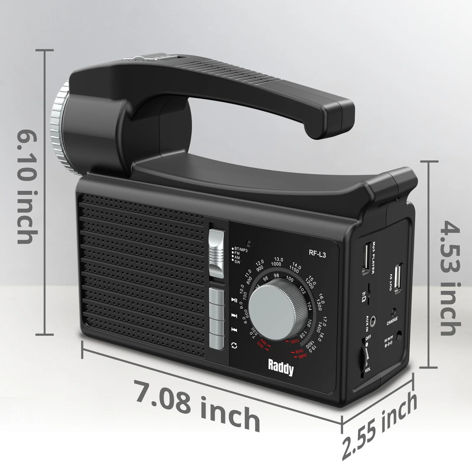 Raddy RF-L3 Portable Solar Generator | with Solar Panel | Flashlight  Music Player [DISCONTINUED] - Image 4