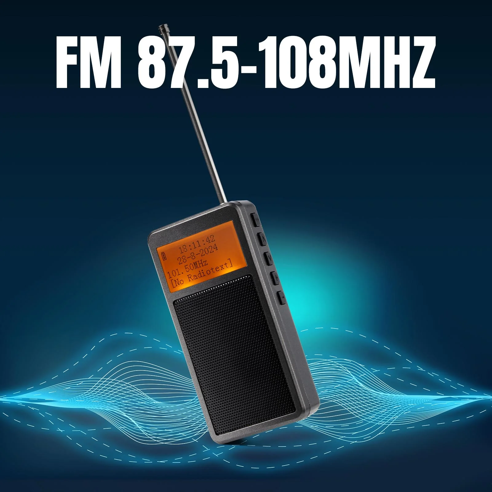 Raddy RF205 Portable FM Radio | BT 5.3| FM-to-BT Signal Output | Pocket Mini | Type-C Charging | Alarm Clock - Image 2