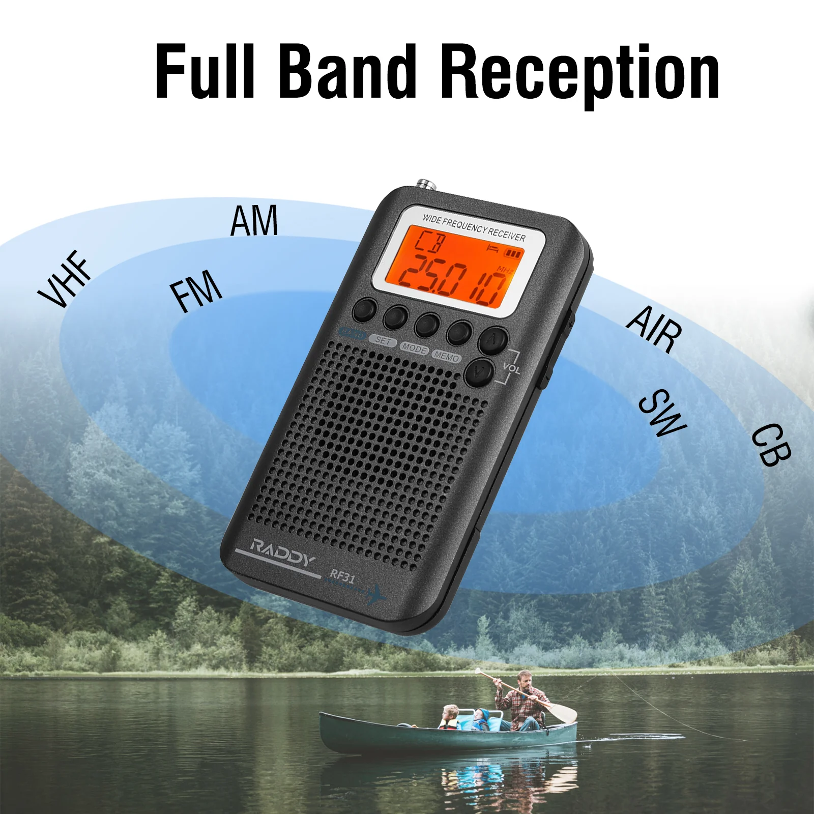 Raddy RF31 Shortwave Radio | Full Band Receiver | FM AM CB SW VHF Air Band | External Antenna [DISCONTINUED] - Image 3