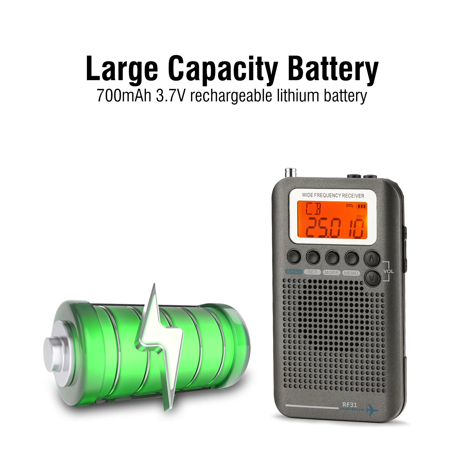 Raddy RF31 Shortwave Radio | Full Band Receiver | FM AM CB SW VHF Air Band | External Antenna [DISCONTINUED] - Image 5