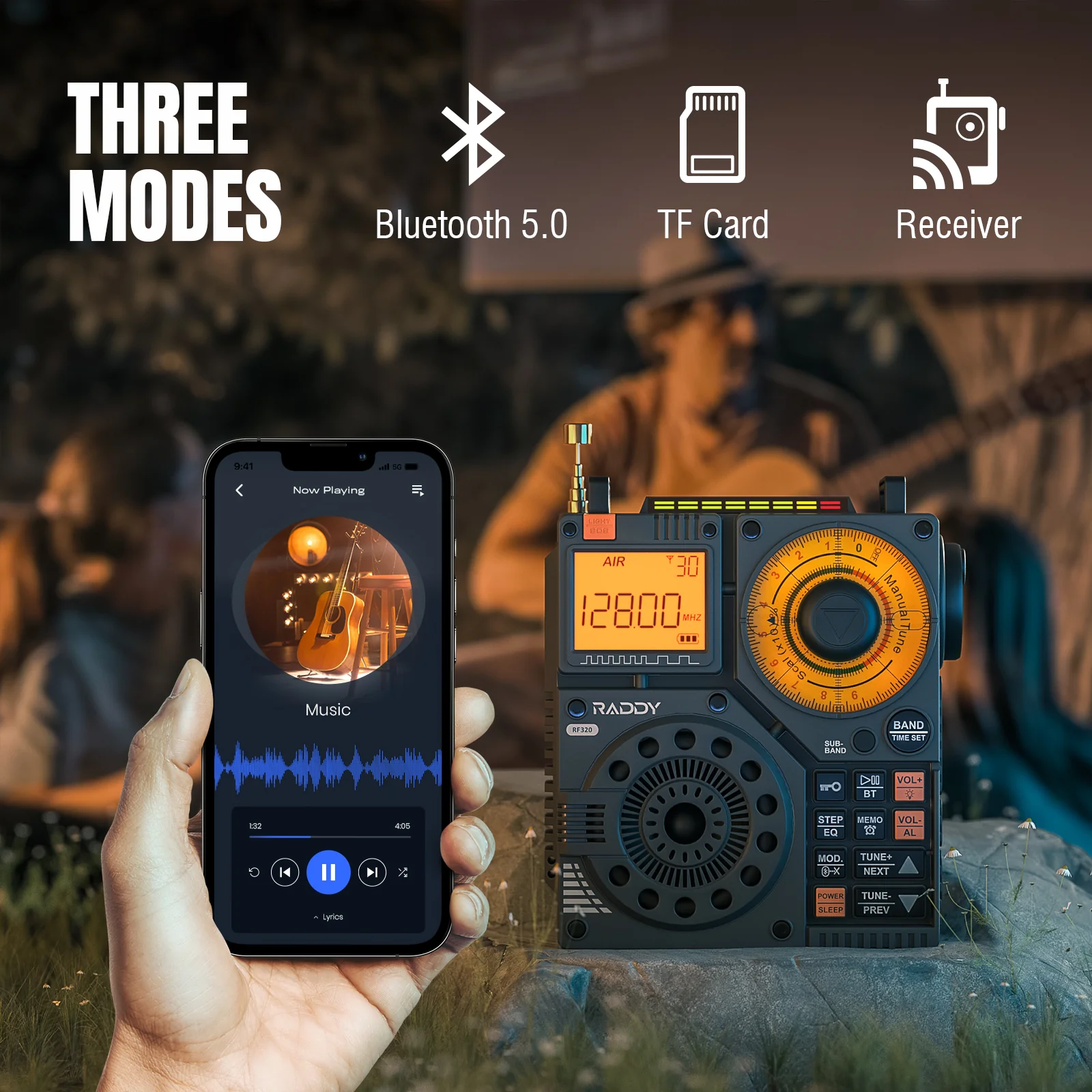 Raddy RF320 Shortwave Radio | FM/AM/SW/VHF/WB/AIR | Remote Control | Bluetooth 5.0 - Image 12