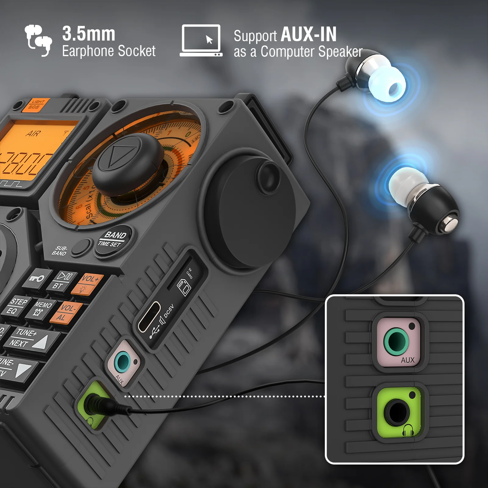 Raddy RF320 Shortwave Radio | FM/AM/SW/VHF/WB/AIR | Remote Control | Bluetooth 5.0 - Image 15