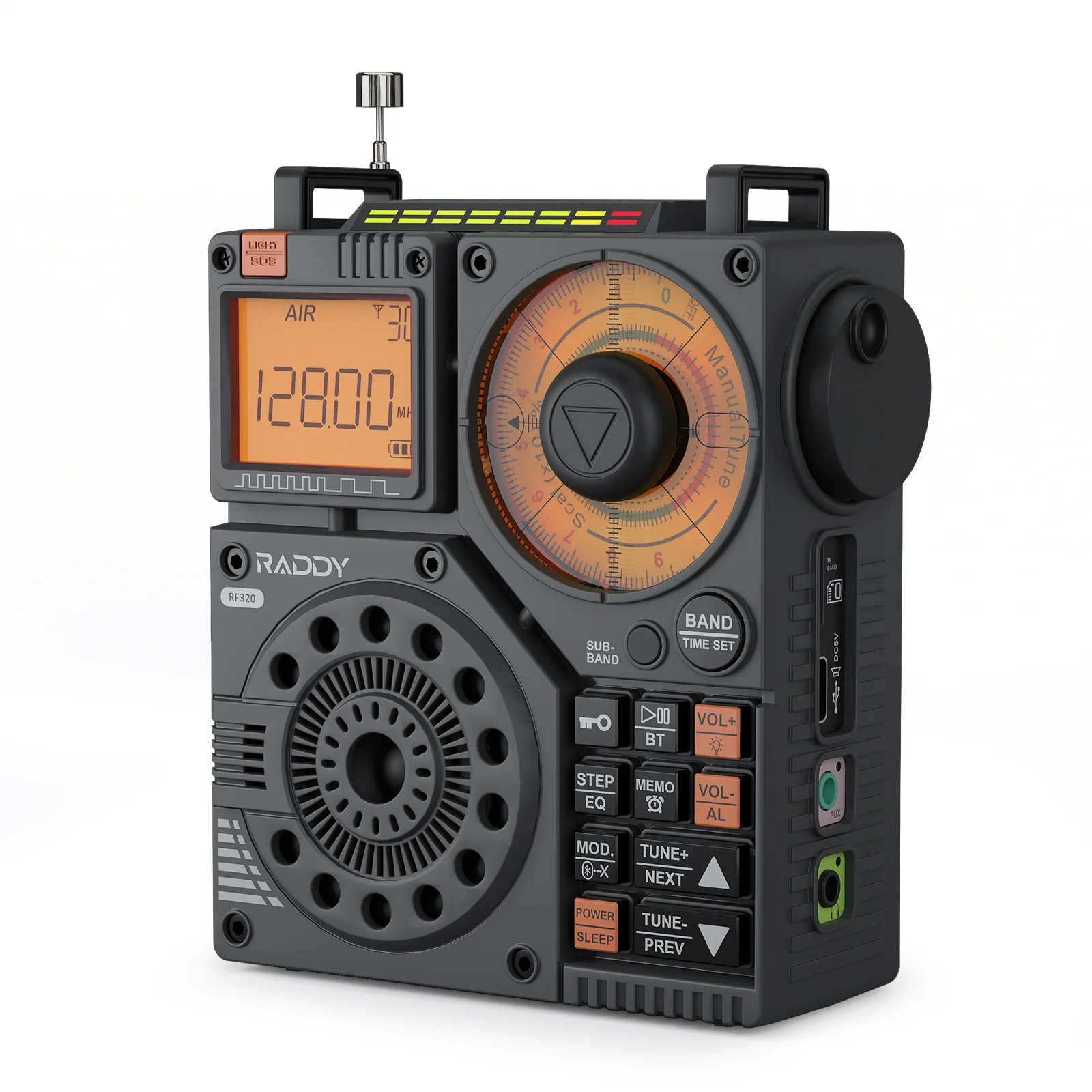 Raddy RF320 Shortwave Radio | FM/AM/SW/VHF/WB/AIR | Remote Control | Bluetooth 5.0 - Image 3