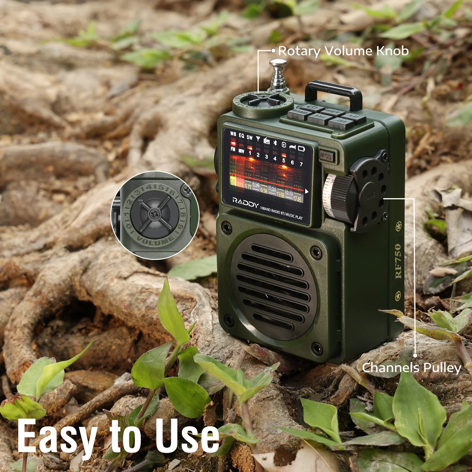 Raddy RF750 Shortwave Radio | AM/FM/SW/WB | Portable Digital Rechargeable | Bluetooth 5.0 - Image 11